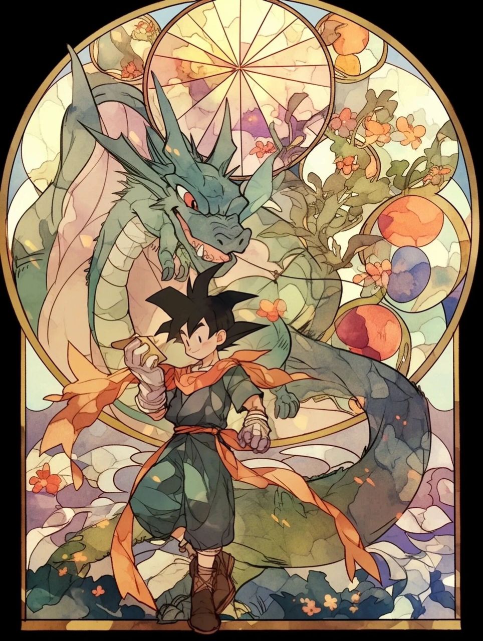 绘画素材 | 龙珠悟空动漫插画