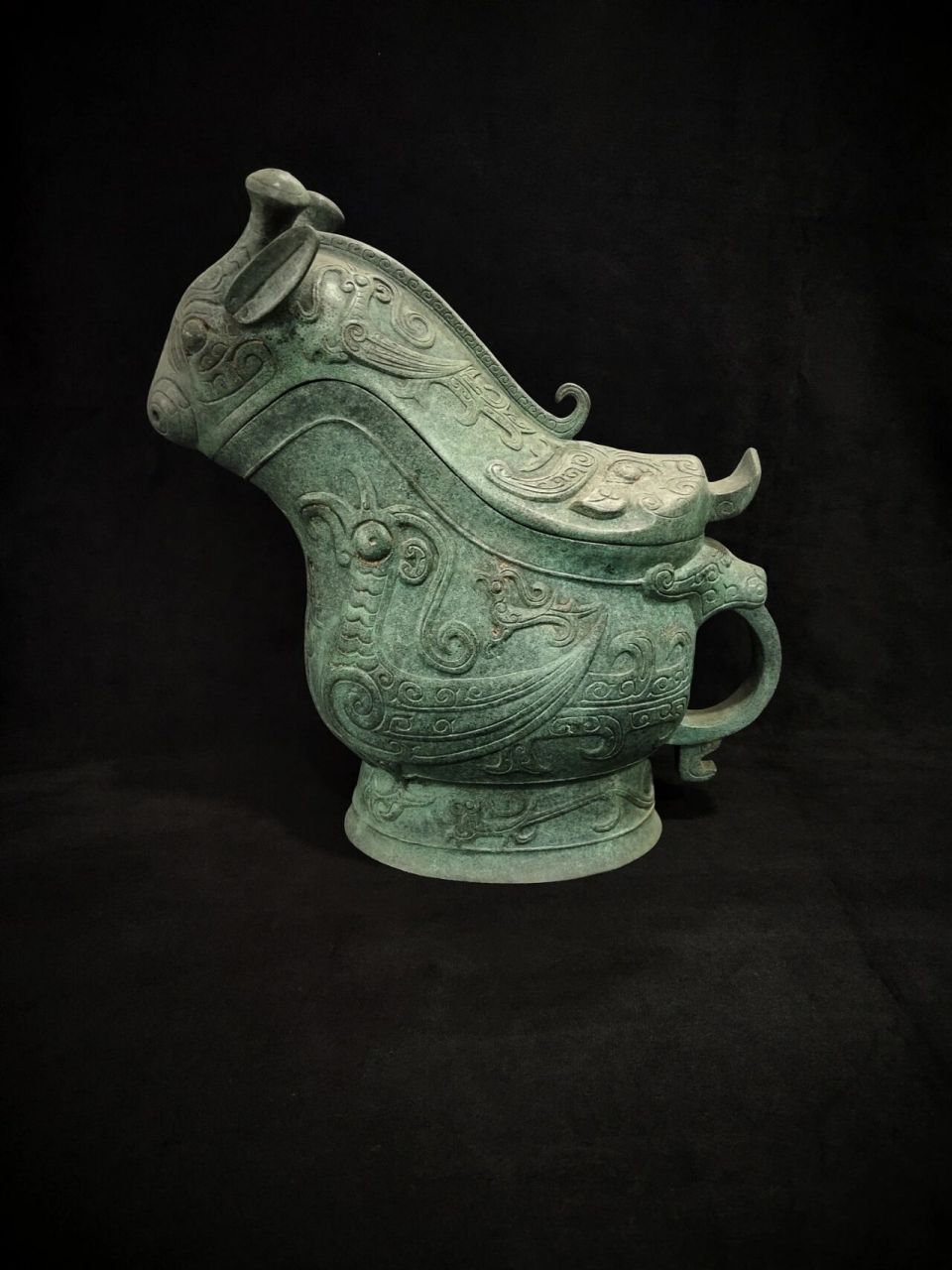 青铜文物系列┃青铜酒器┃青铜觥(二) 16615鸟纹觥 1.