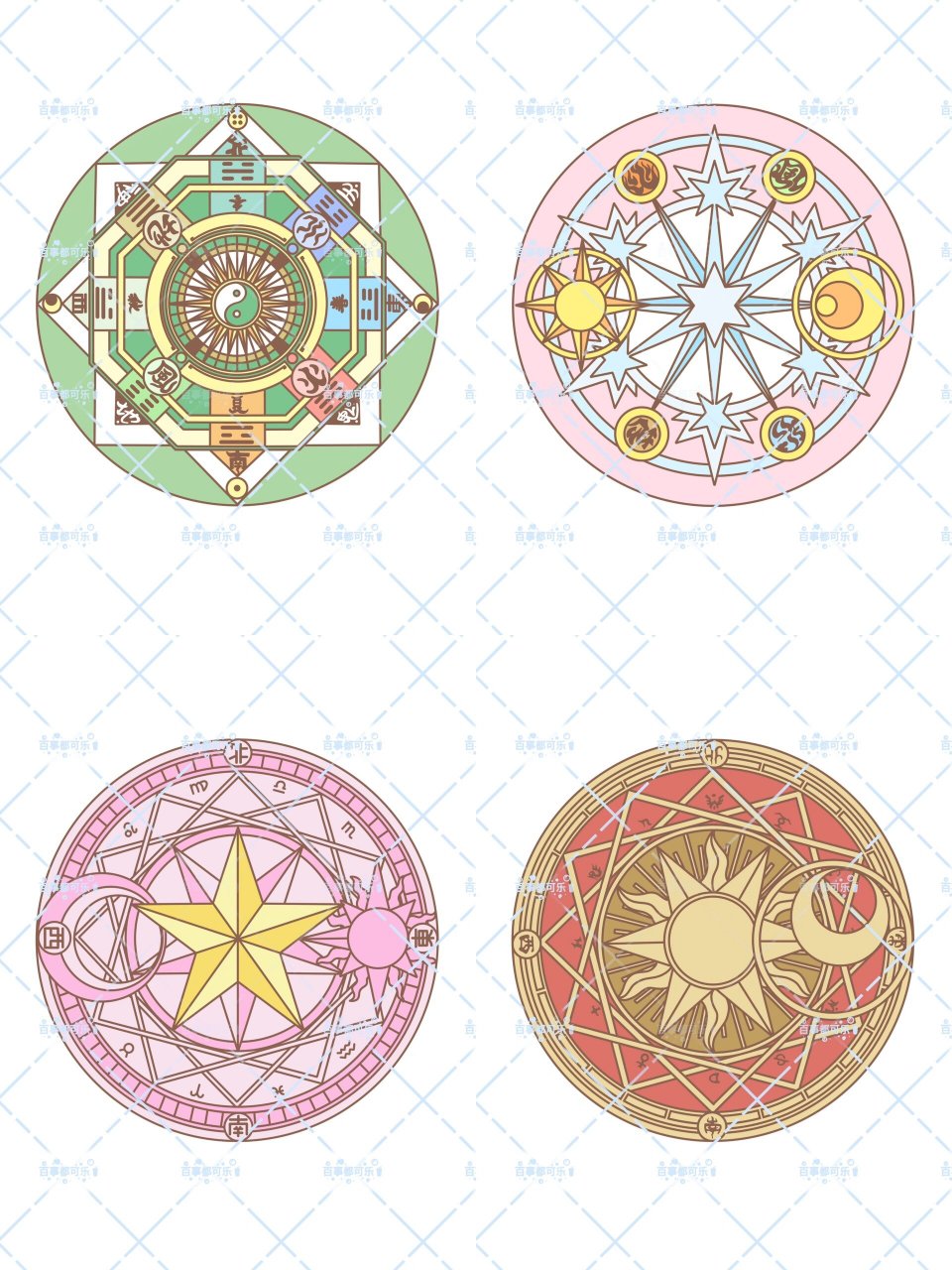 板绘# #绘画# #百变小樱# #魔法阵# #百变小樱魔术卡
