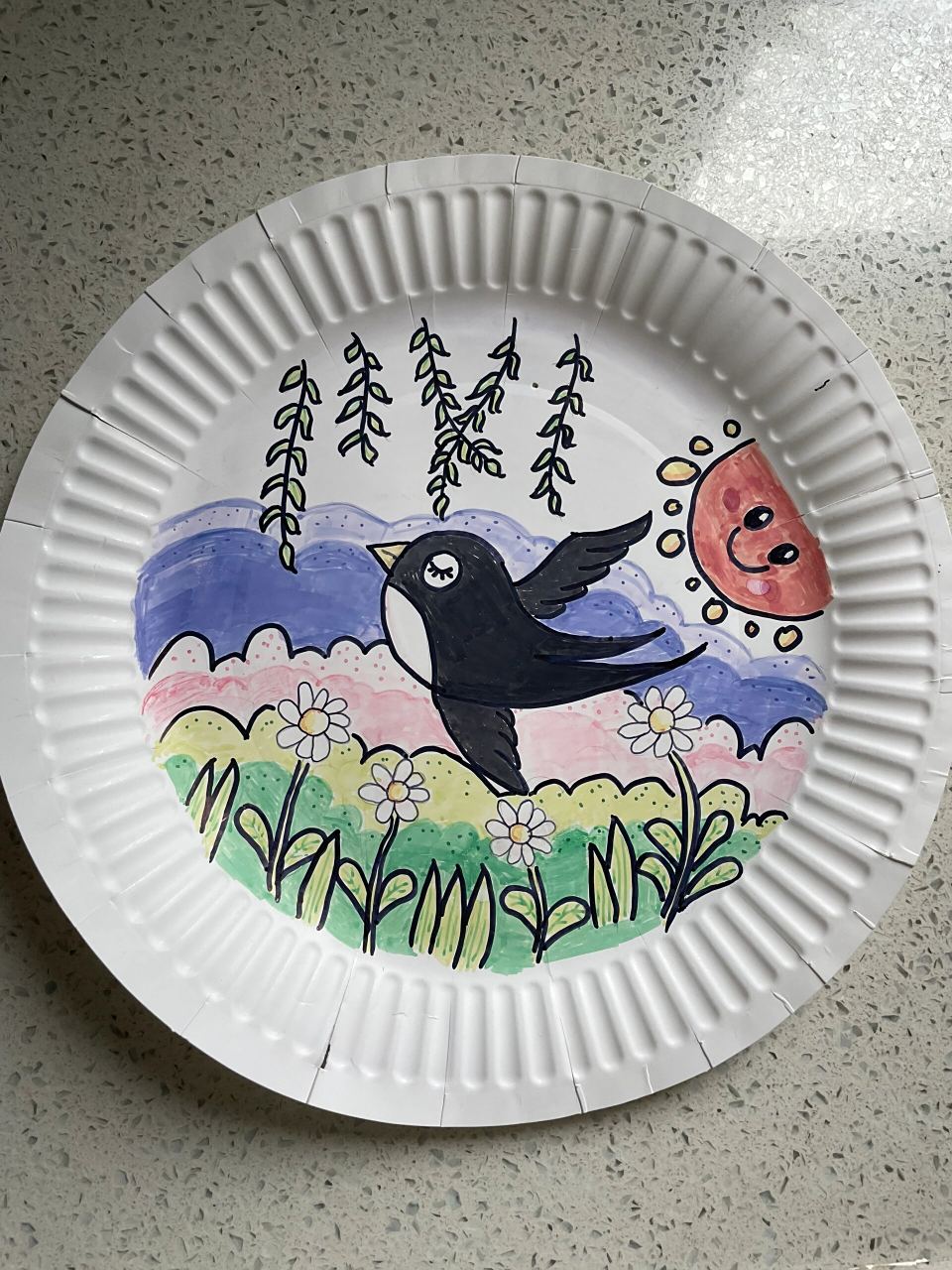 关于春天的盘子画