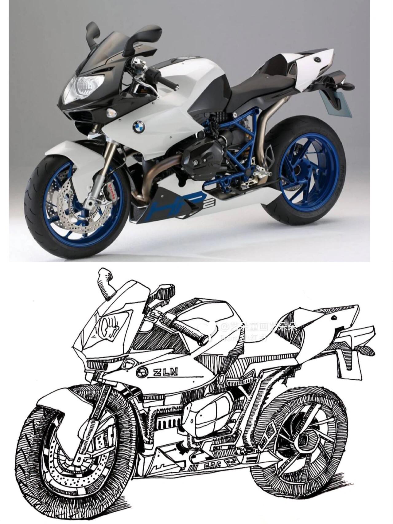 艺朵童画—交通工具之摩托车