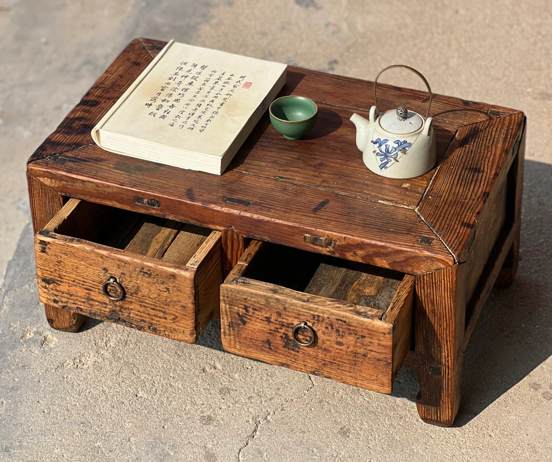 老炕桌 榻榻米小桌子 茶桌 茶几 茶空间旧物                长58 宽