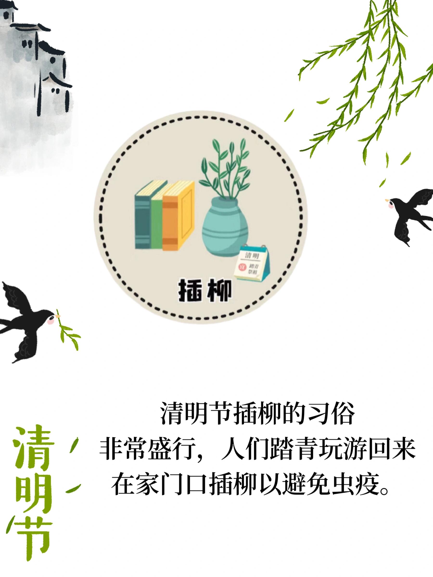 二十四节气|清明节习俗环创素材