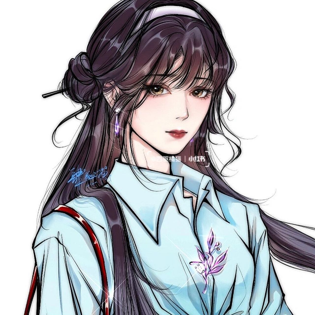 红楼梦假如21世纪-黛玉 (重新补一个林妹妹与宝玉那张同尺寸的半身)