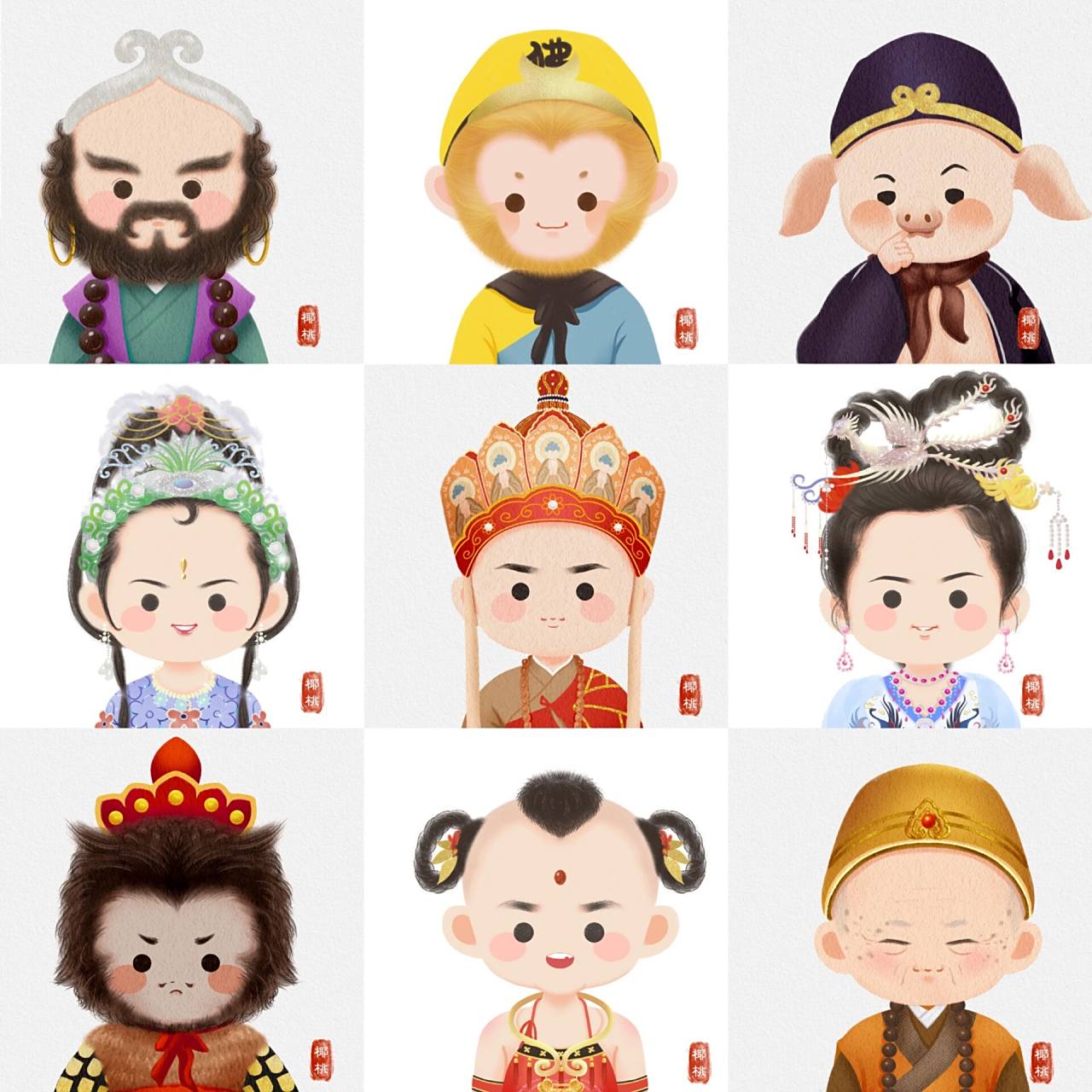 西游记|小头像九宫格合集第四弹来啦!