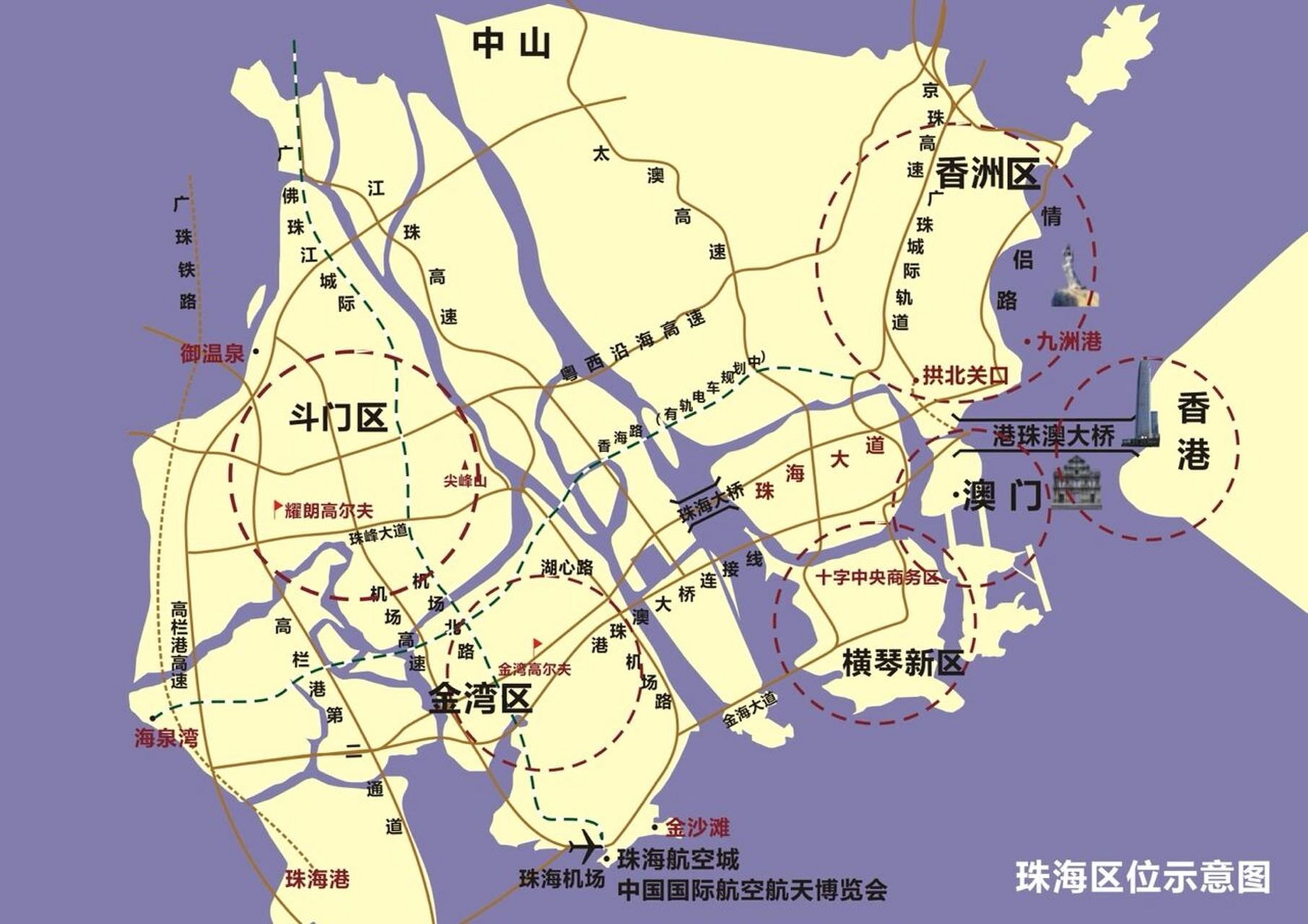 珠海买房给你一张地图,你会选择哪个区?