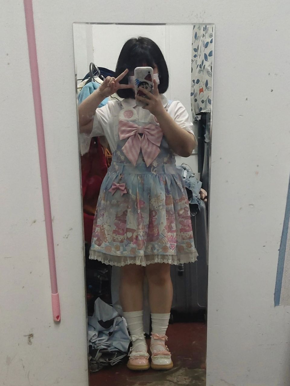 身高一米五体重128女大学生第一次穿洛丽塔 太可爱太可爱了,第一次买