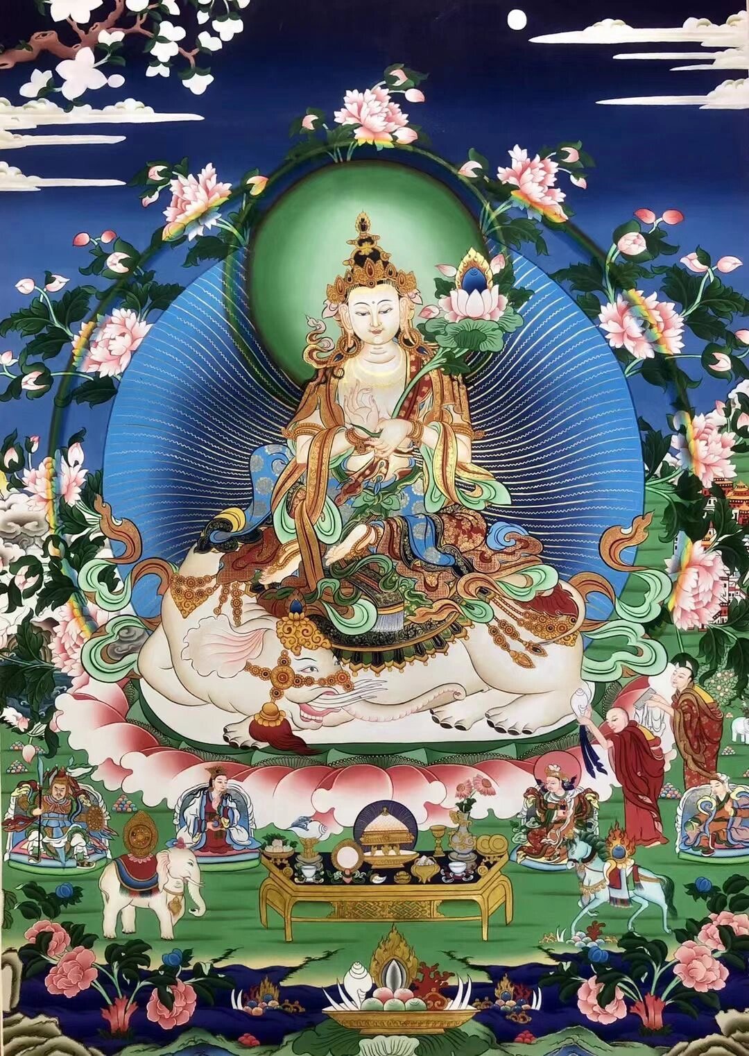 生肖龙蛇本命佛唐卡—普贤菩萨壁纸
