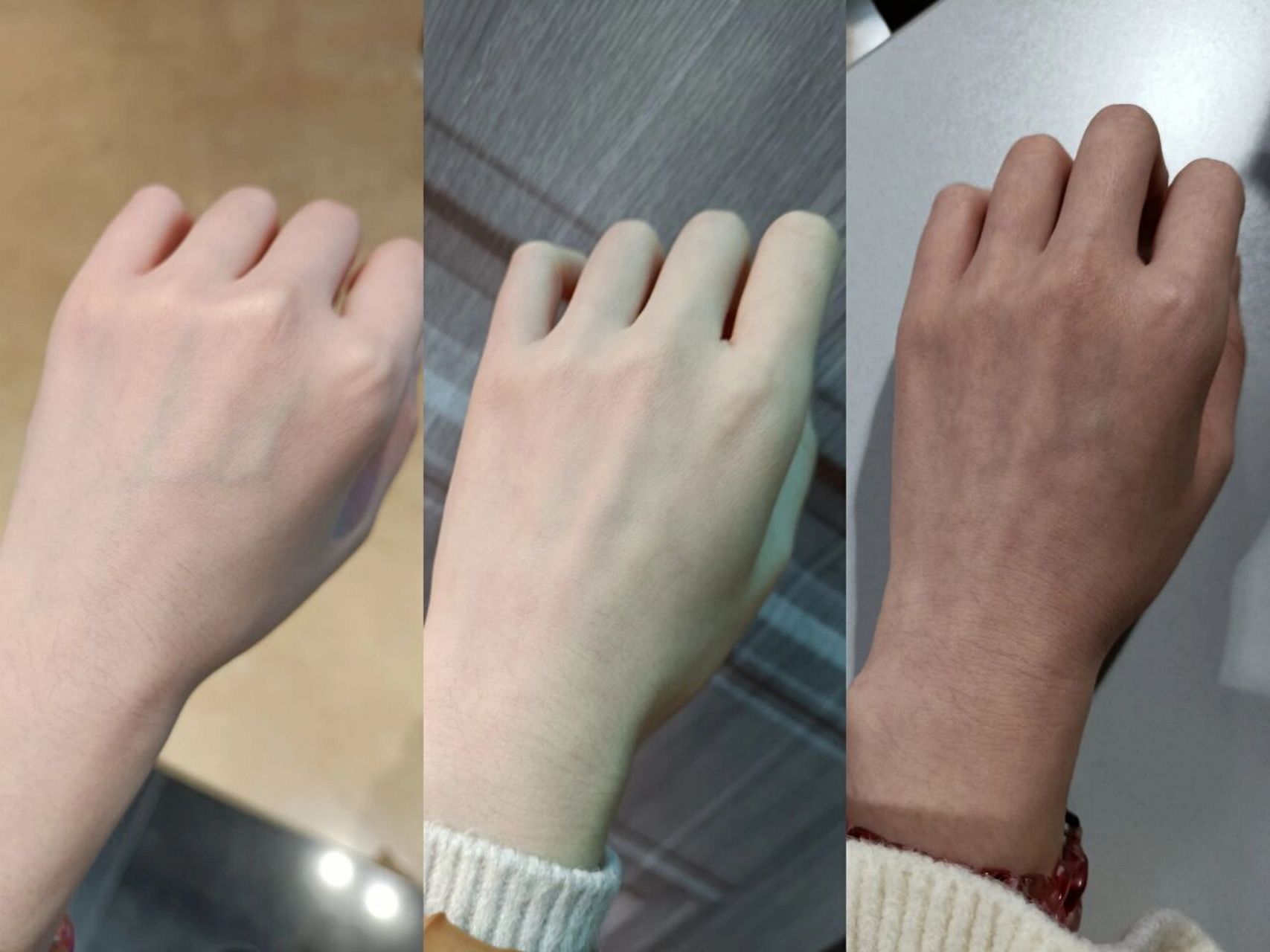 暖白皮实测 同事说我是变色龙 我感觉自己是暖白皮 越热越白,阴天变黄