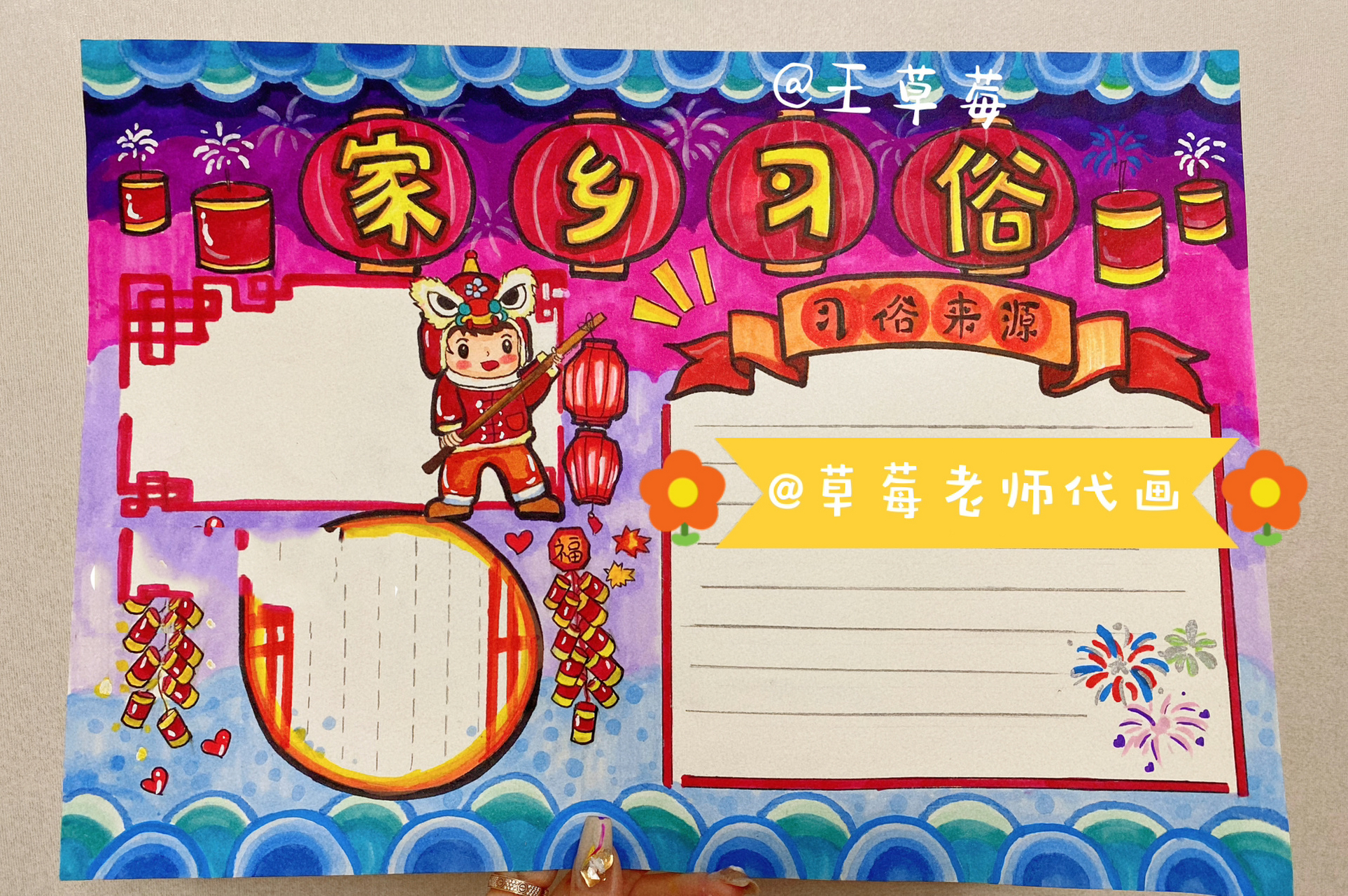 家乡习俗手抄报