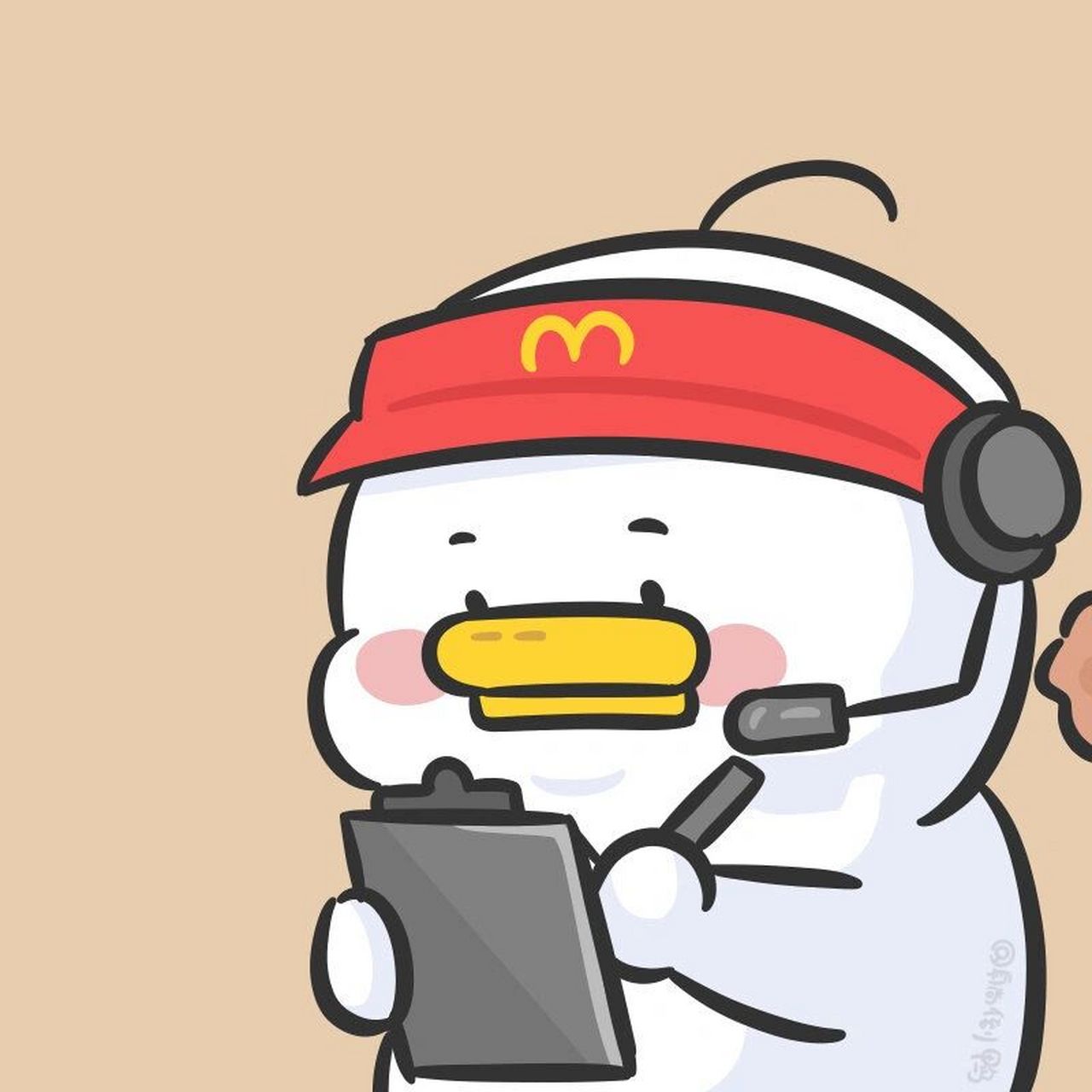 可爱头像# #原创头像# #麦当劳# #情侣# #微信头像# #轻漫计划