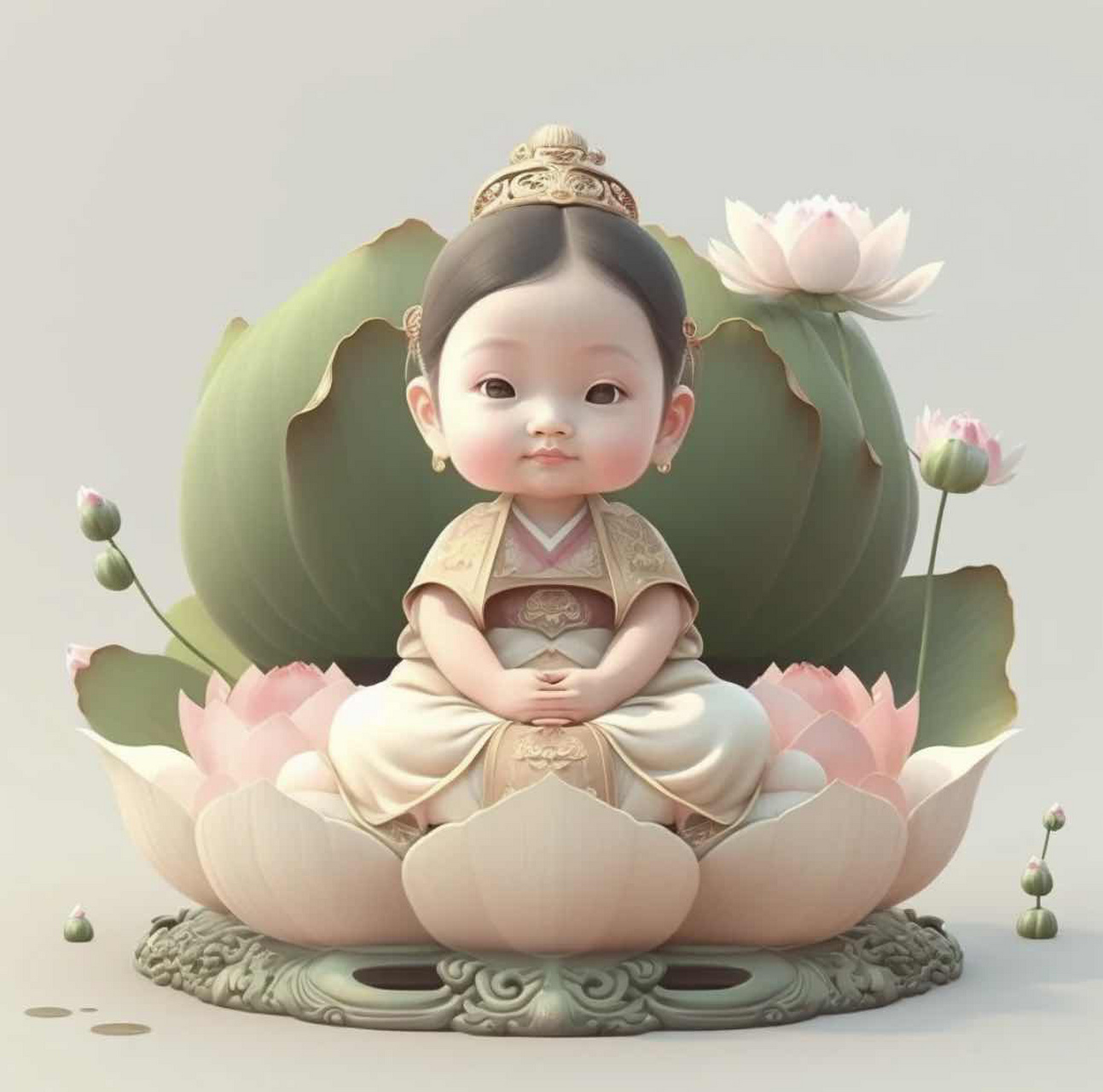 佛系头像 荷花仙女