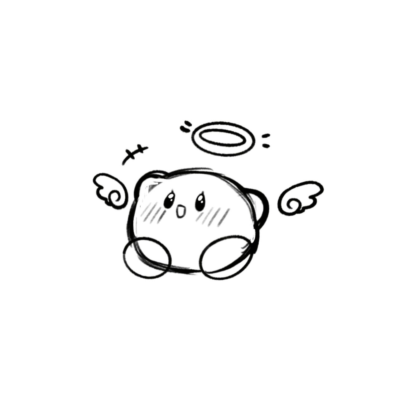 星之卡比简笔画1 是临摹,原图在最后一张哦.