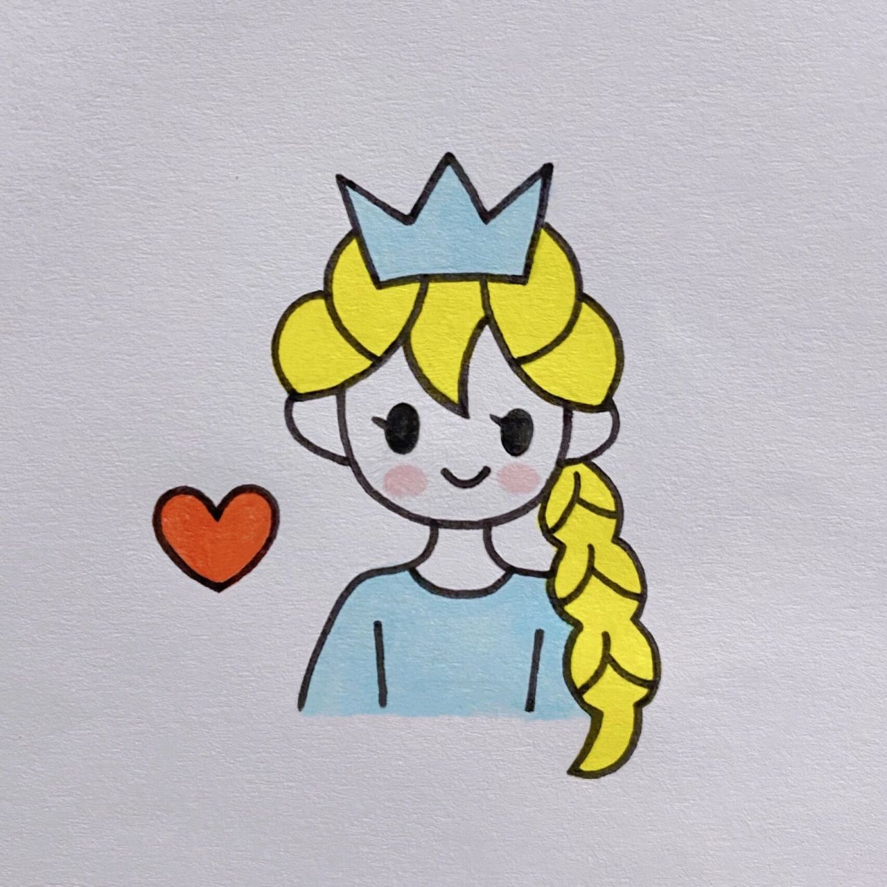 艾莎公主简笔画教程