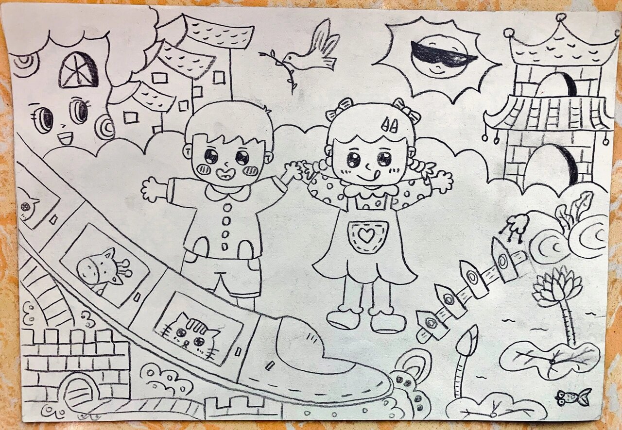 幼师考编简笔画《我的家乡