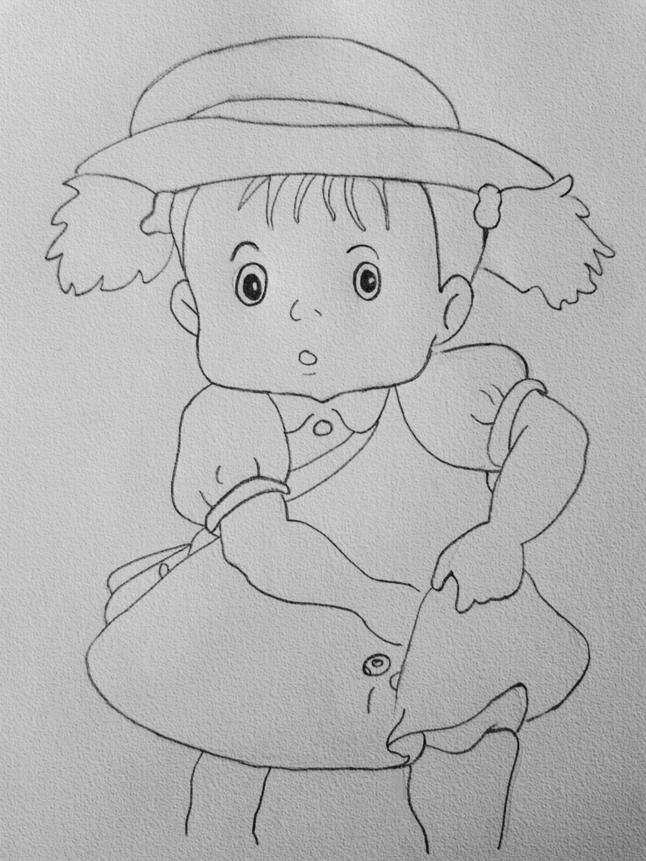 今日简笔画‖波妞(内有教程 90) 像牡蛎一样, 神秘, 自给自足, 而且