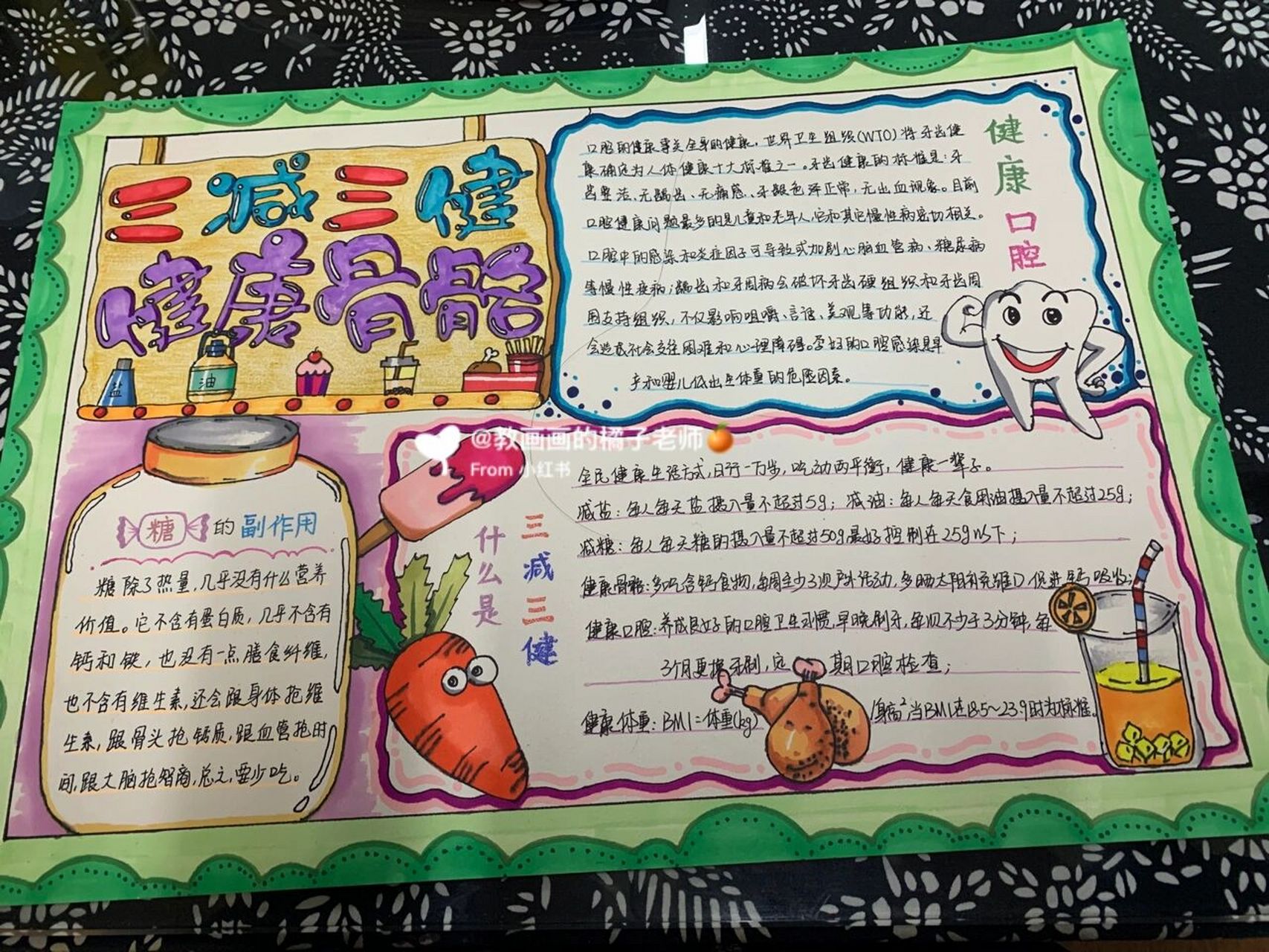 三减三健简笔画幼儿图片