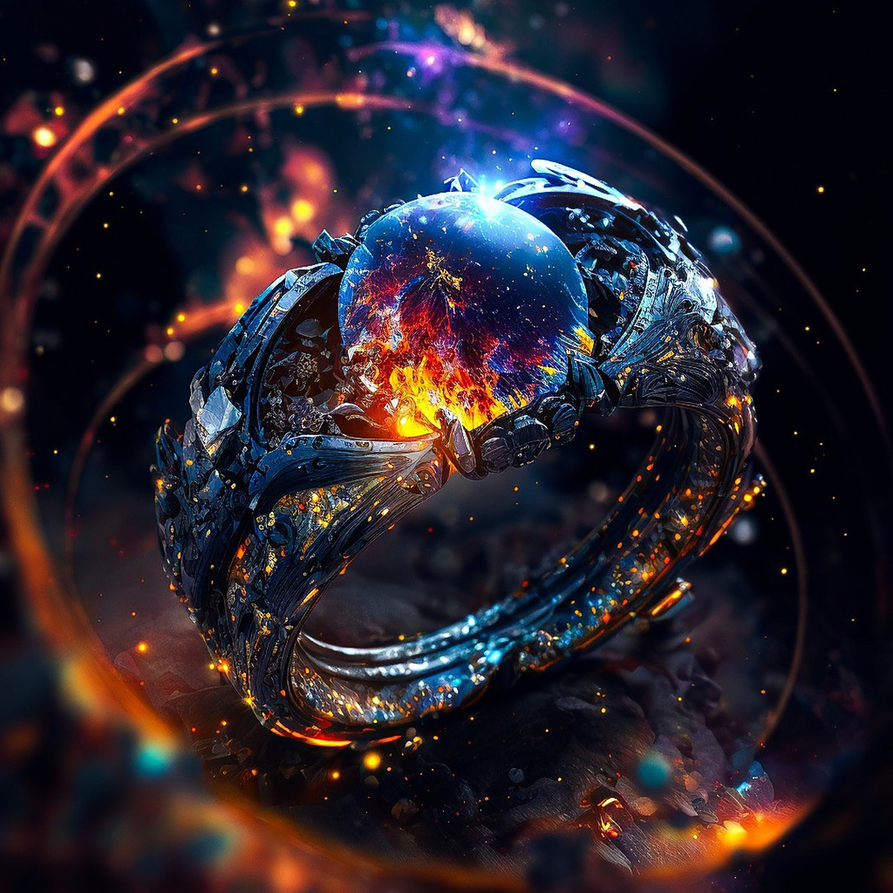 星空戒指,喜欢哪个?投票 小众戒指分享