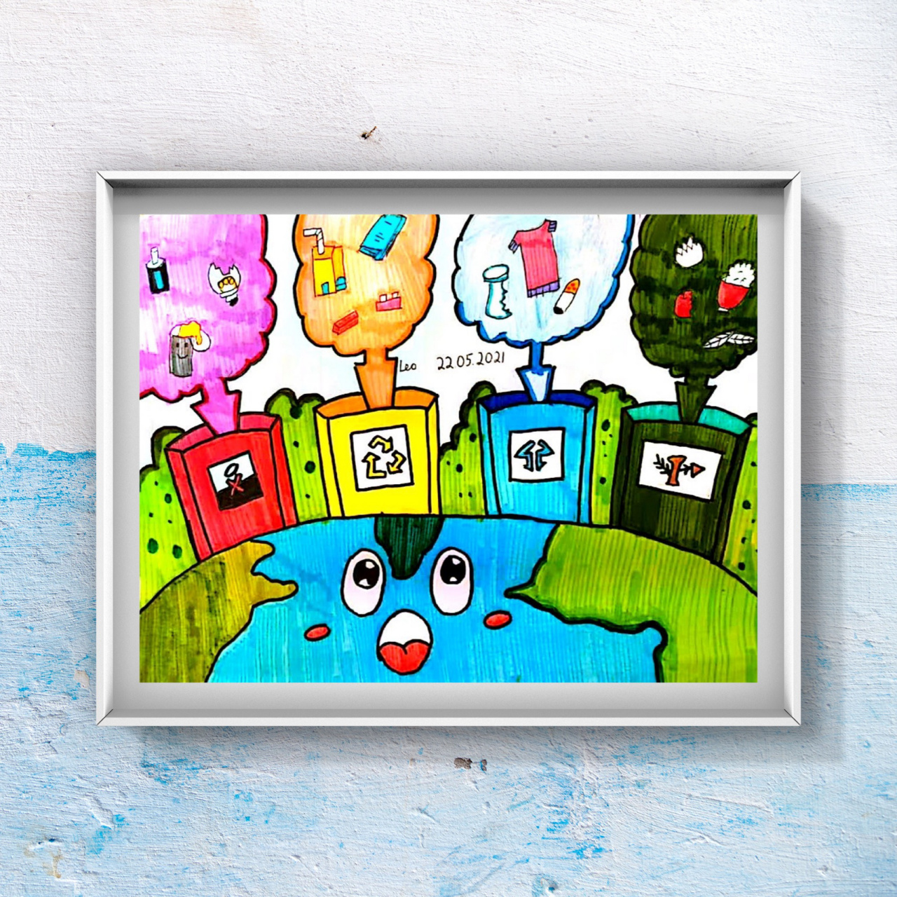 垃圾分类主题画 儿童画