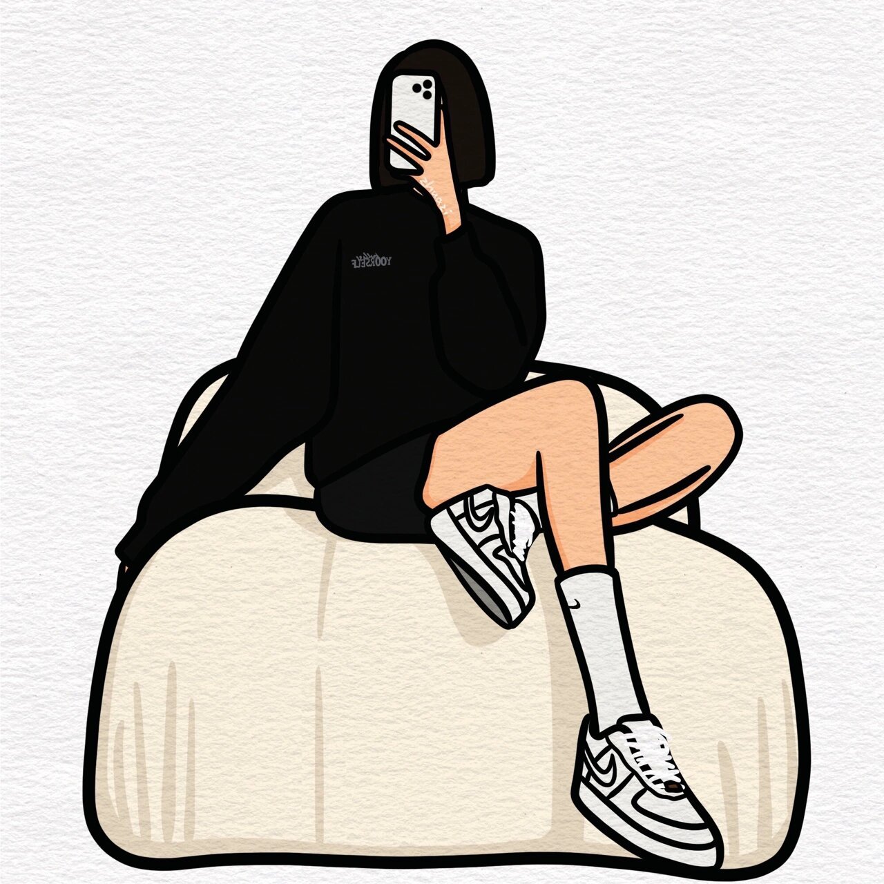 短发女生手绘头像合集