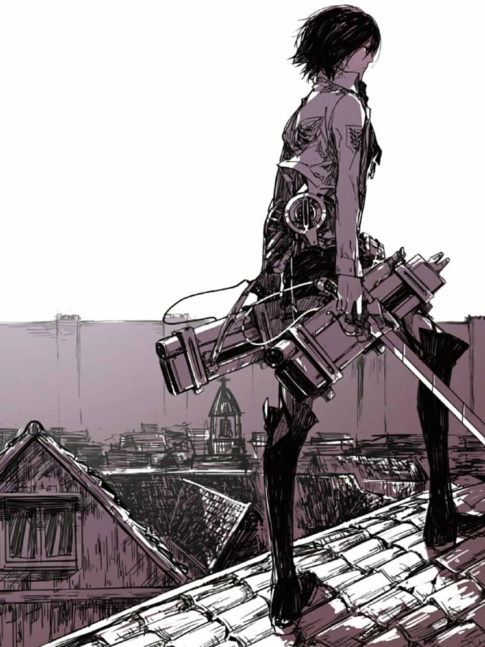 哪位好心人可以给我一张三笠和艾伦的壁纸啊 去哪里找得到啊