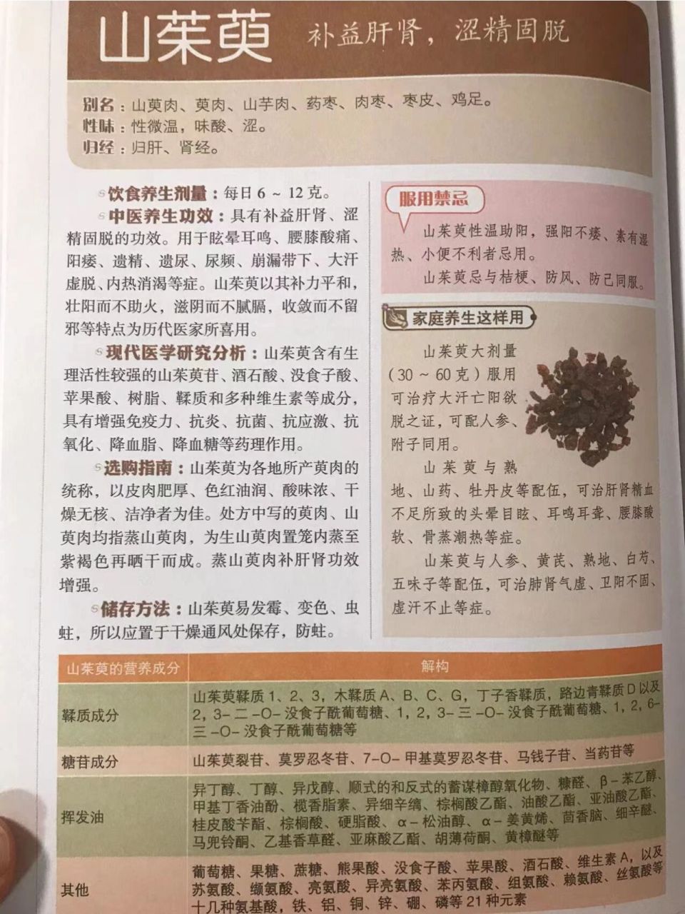 山茱萸养生方 山茱萸 9696中医养生功效:具有补益肝肾,涩精固脱的