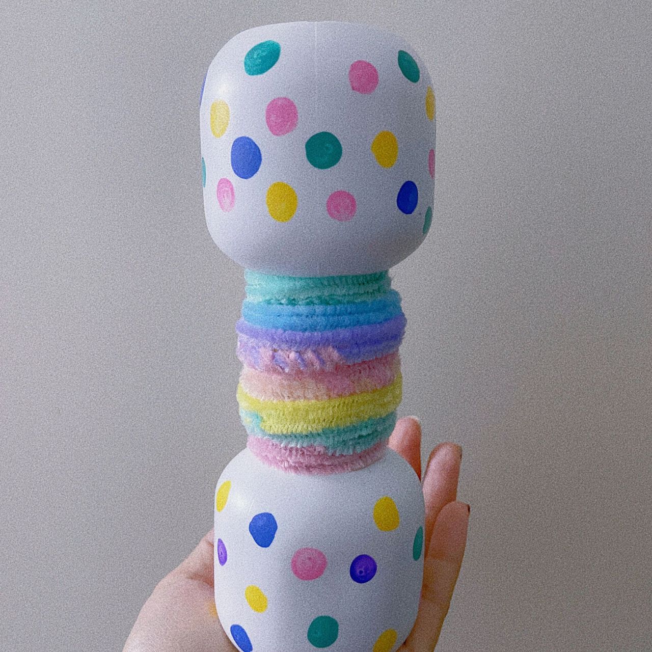 幼儿园手工:塑料瓶哑铃919969♀15 9799饱饱的专属哑铃