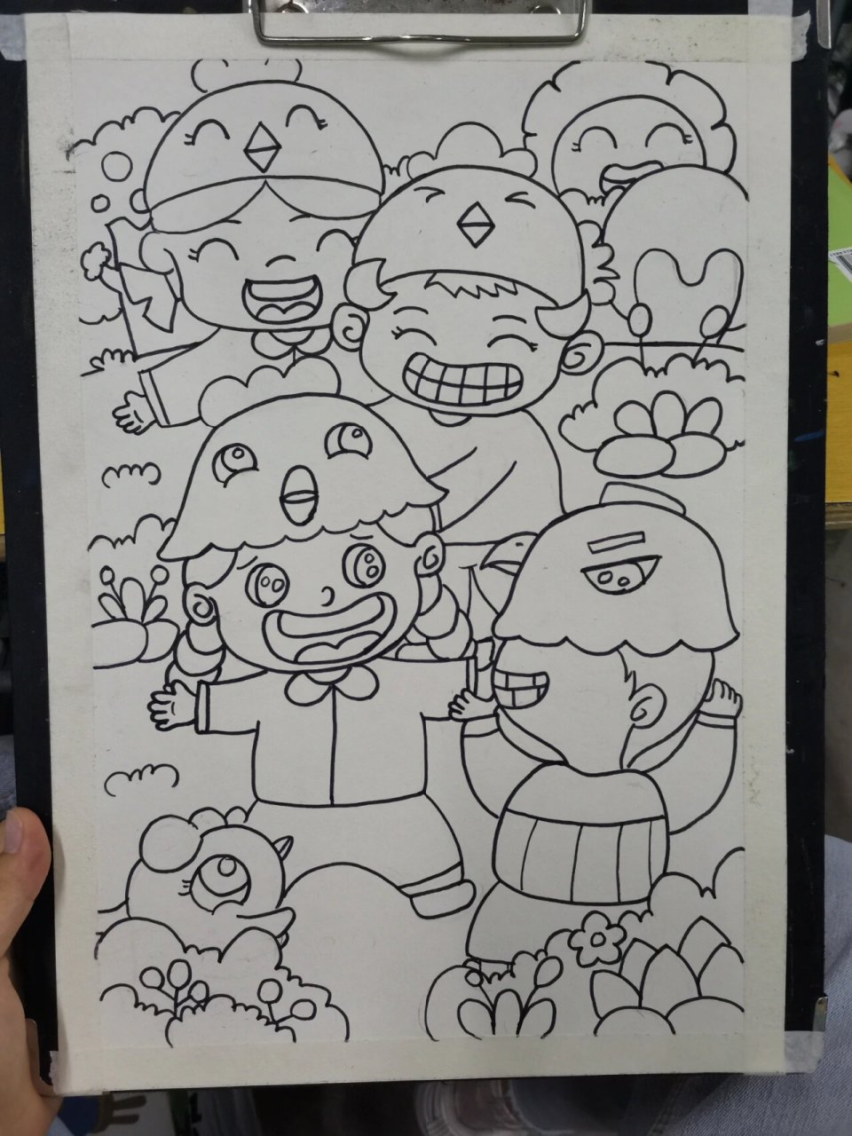 儿童画《老鹰捉小鸡》 老鹰捉小鸡涂色更新啦!