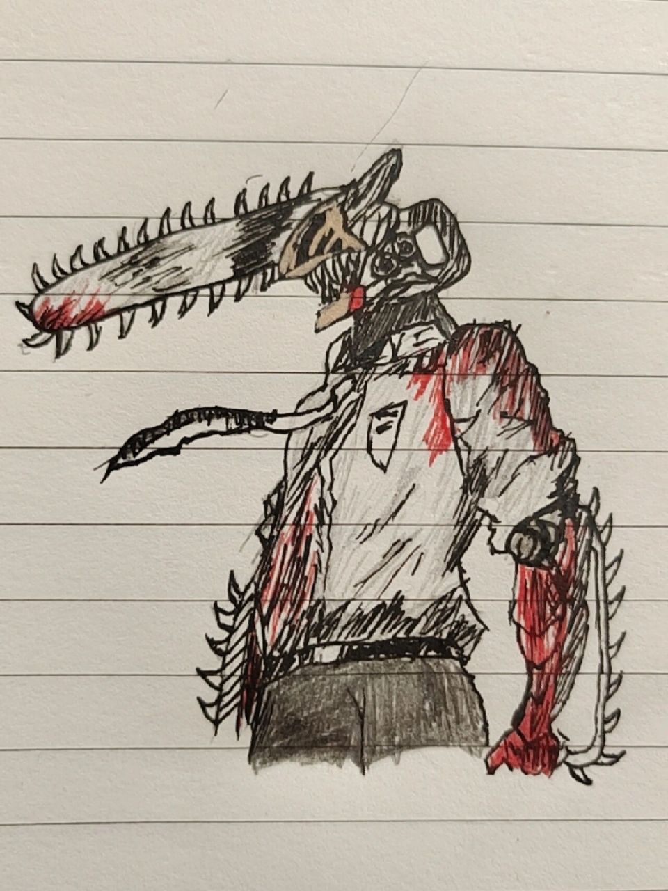 第一次画电锯人! 不喜勿喷!