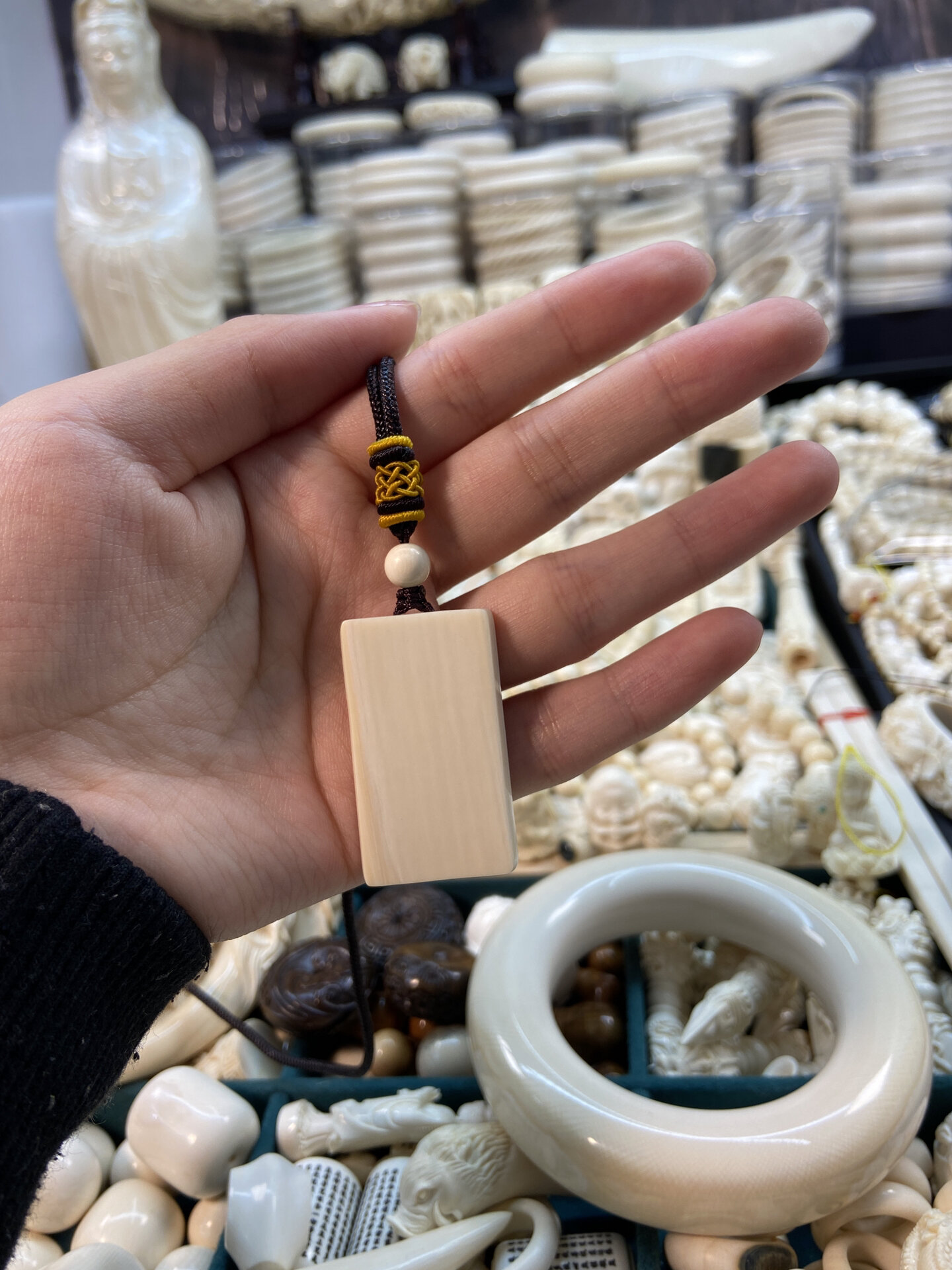 猛犸象牙平安无事牌送给你,你会喜欢嘛