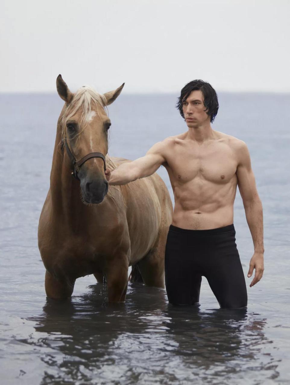 实力派男演员 adam driver 最新时尚大片,皮肤纹理很清晰可见.