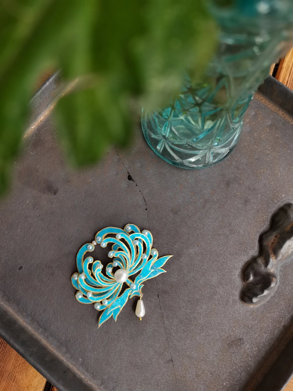 纸艺仿点翠  经典菊花纹样图纸分享 故宫款,魏璎珞头上戴过那个.