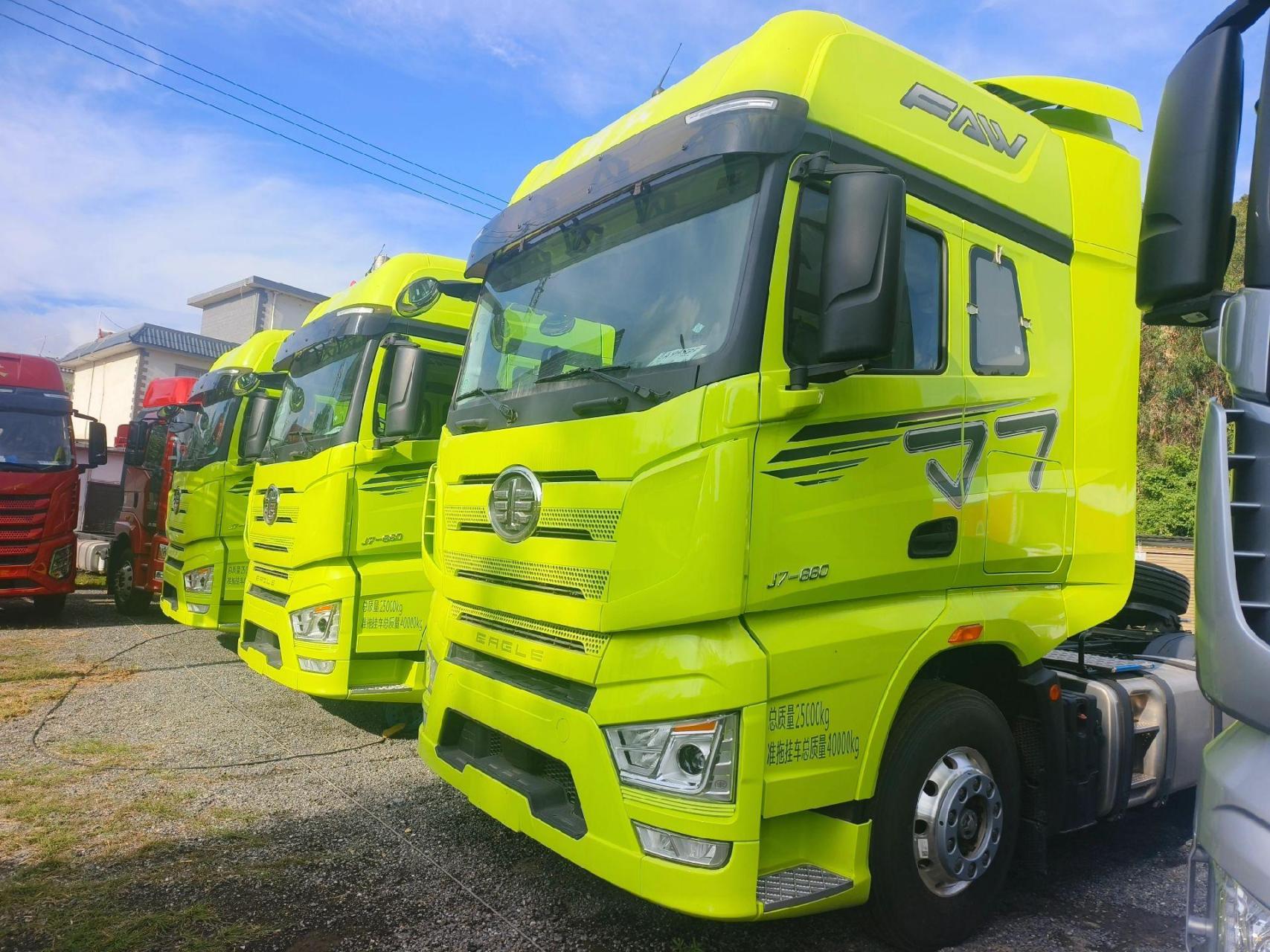 解放j7牵引车560马力(优惠5-6万),660马力.