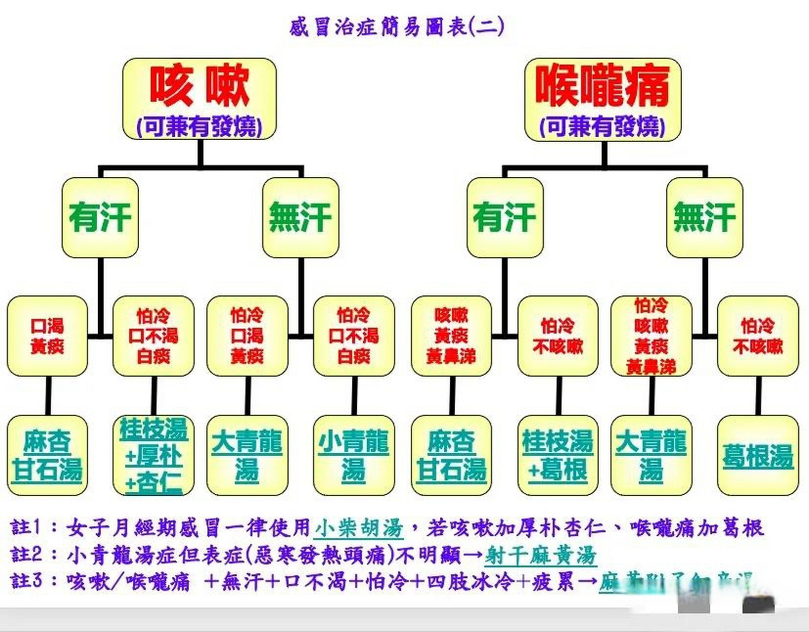 经方治疗感冒发烧思维导图