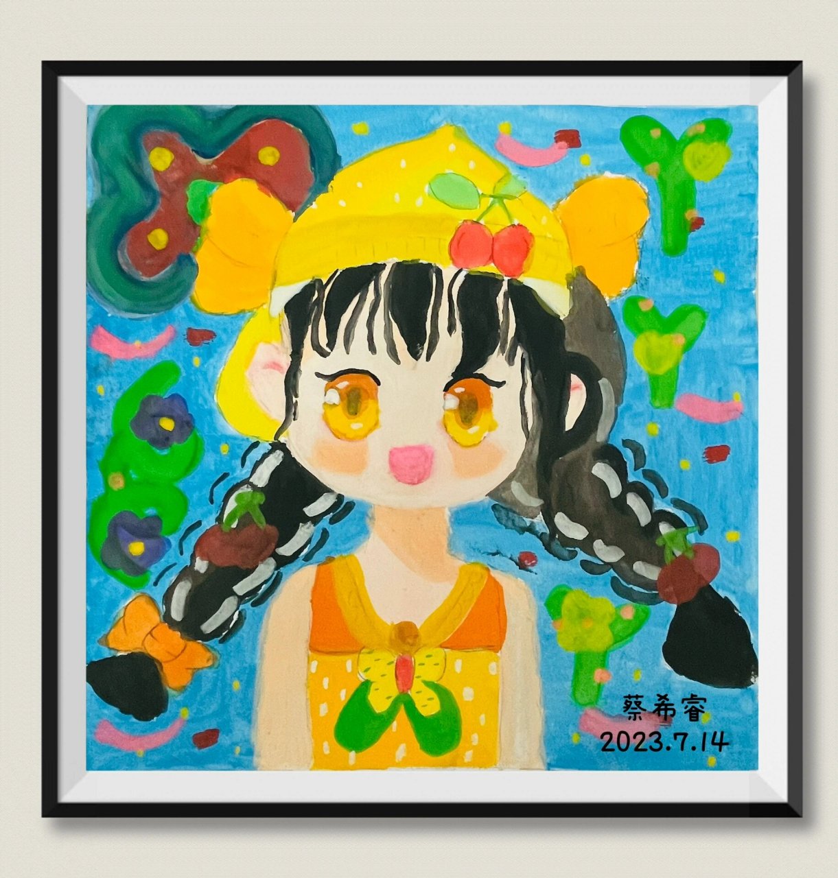 水粉画动漫少女图片