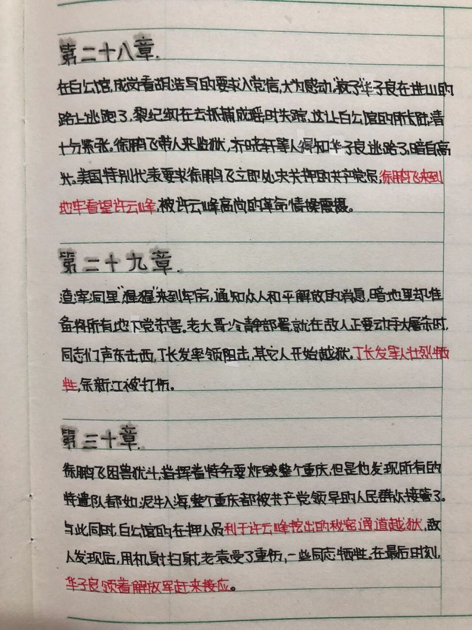 《红岩》第25-30章主要内容  完结啦