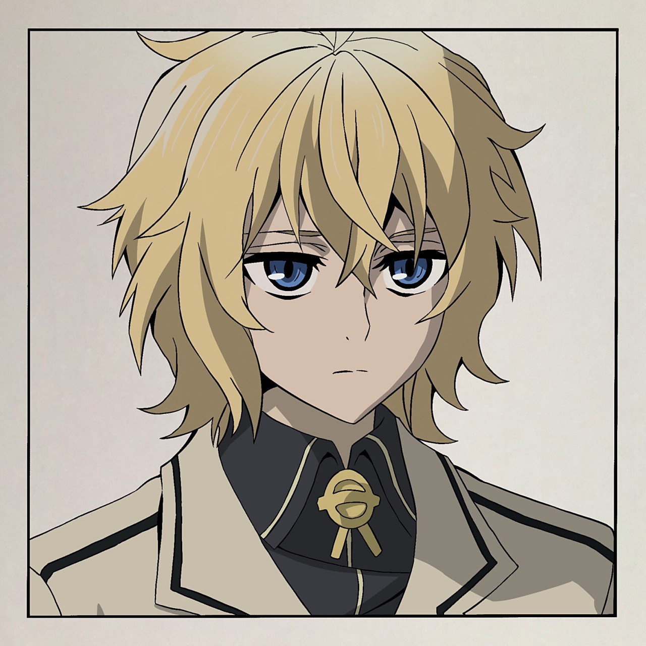 终结的炽天使米迦尔手绘教程 绘画过程 比例为正方形  软件上色  马克