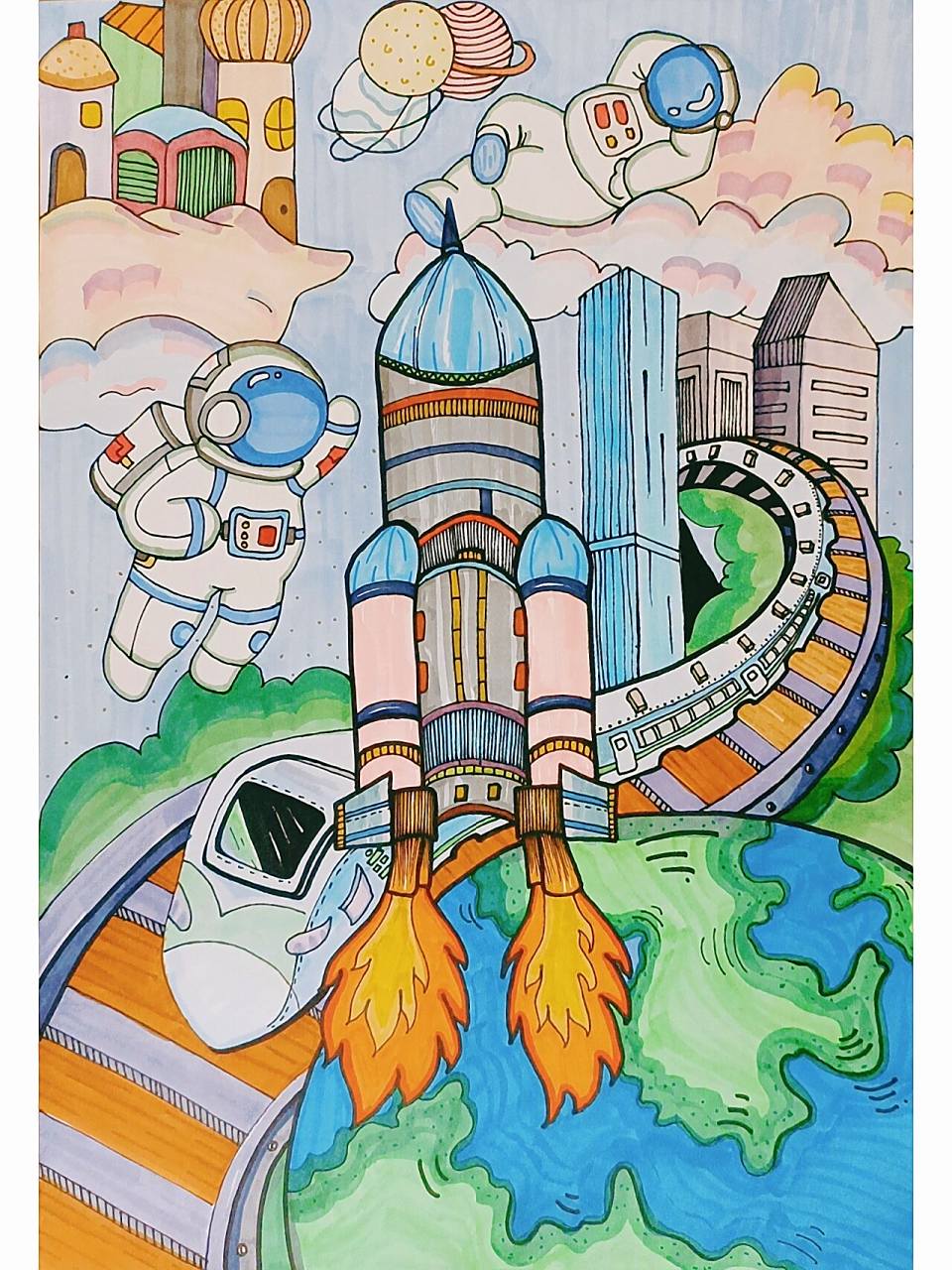 时代感航天科技主题画