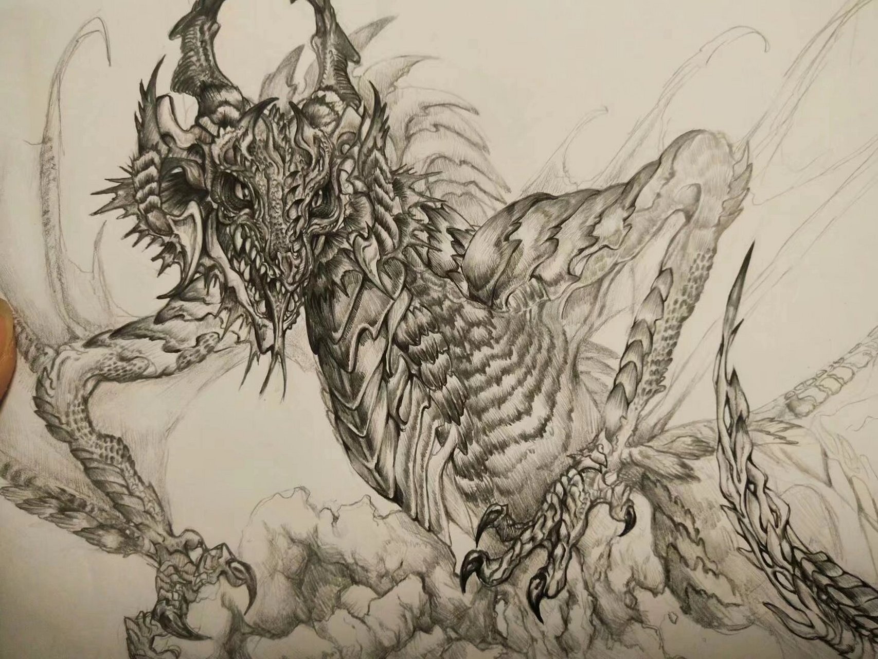 上学画的西方龙05