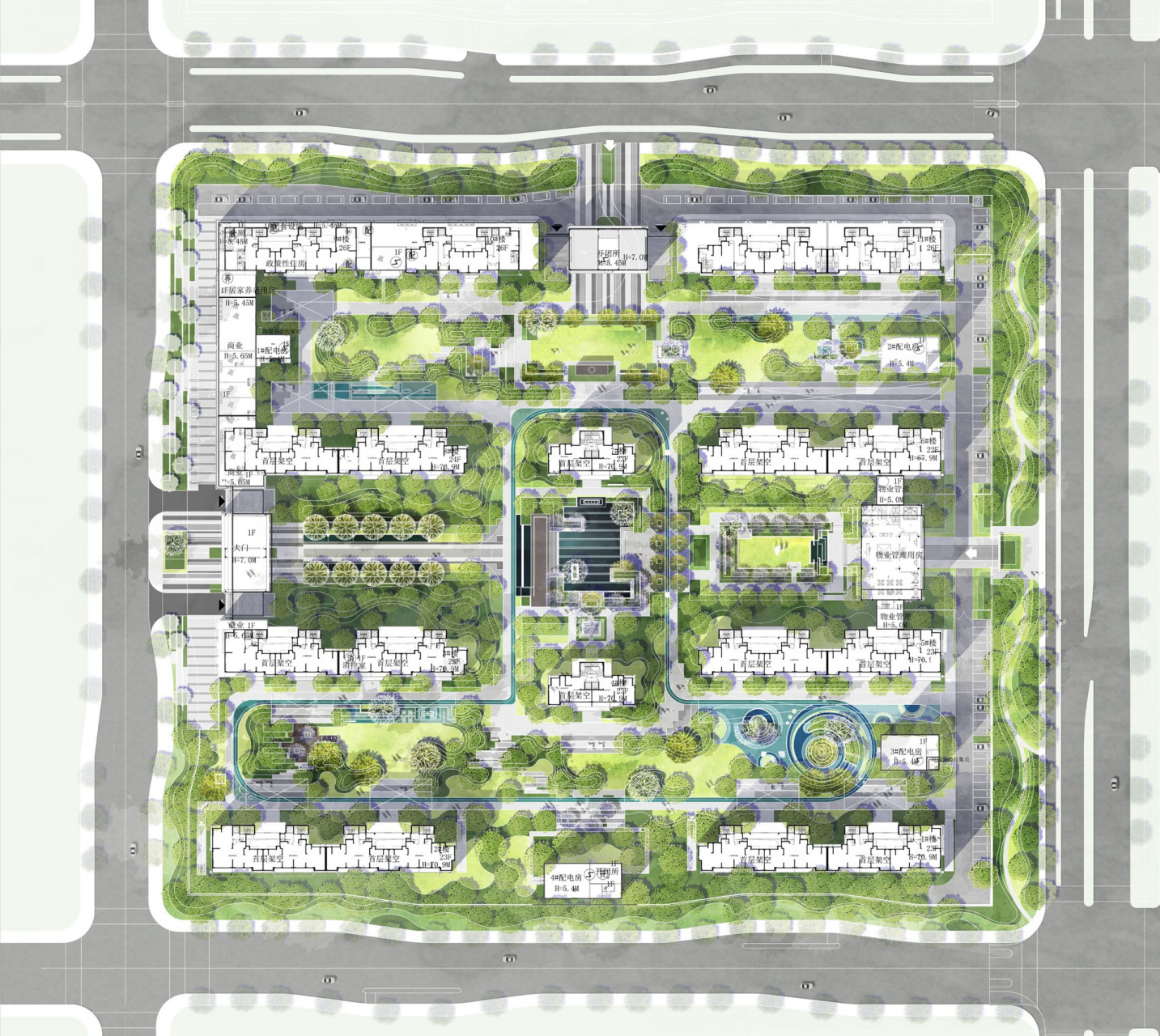 怎样做出一张漂亮的景观彩平图?