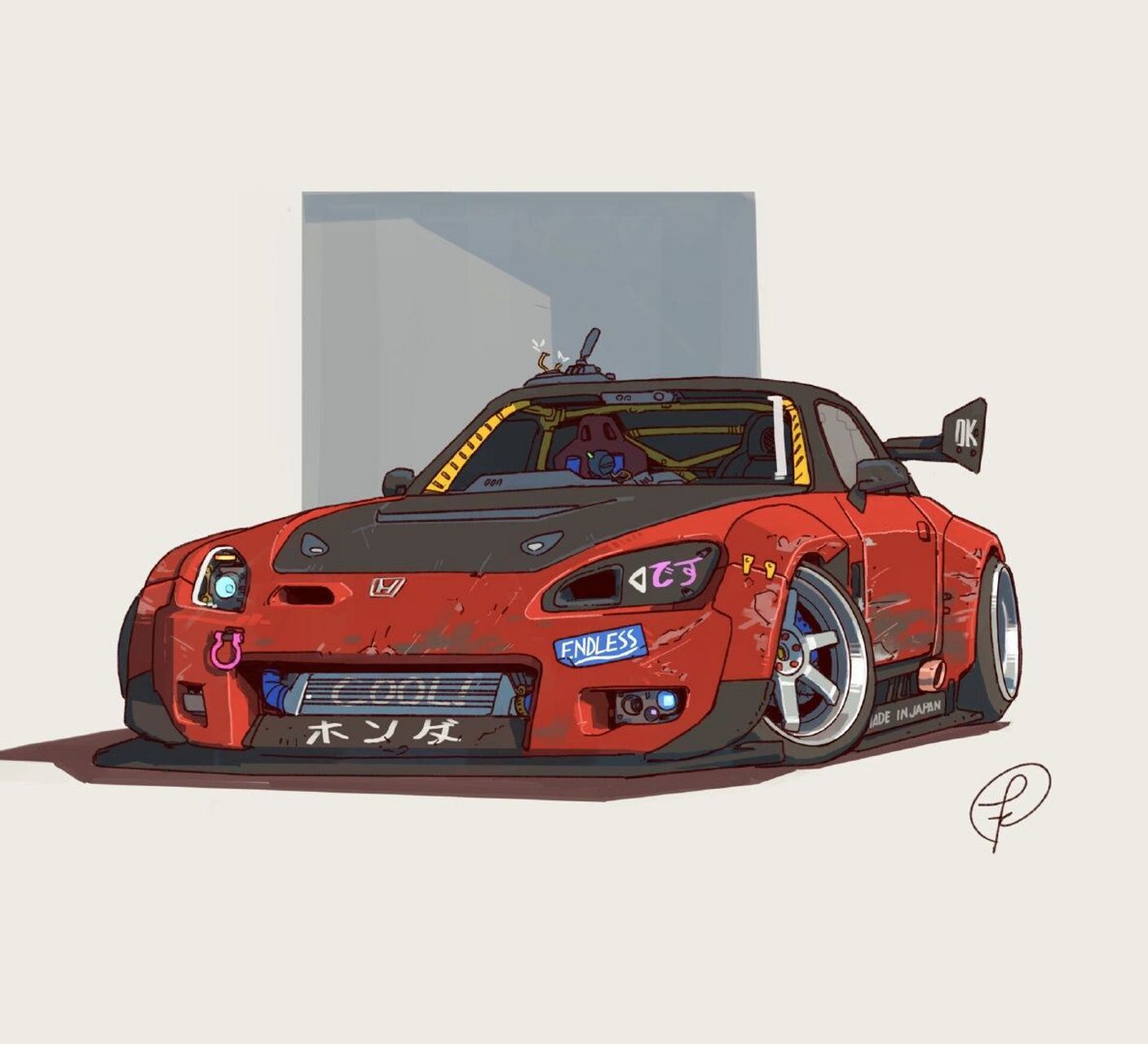 插画分享/末世改装车系列