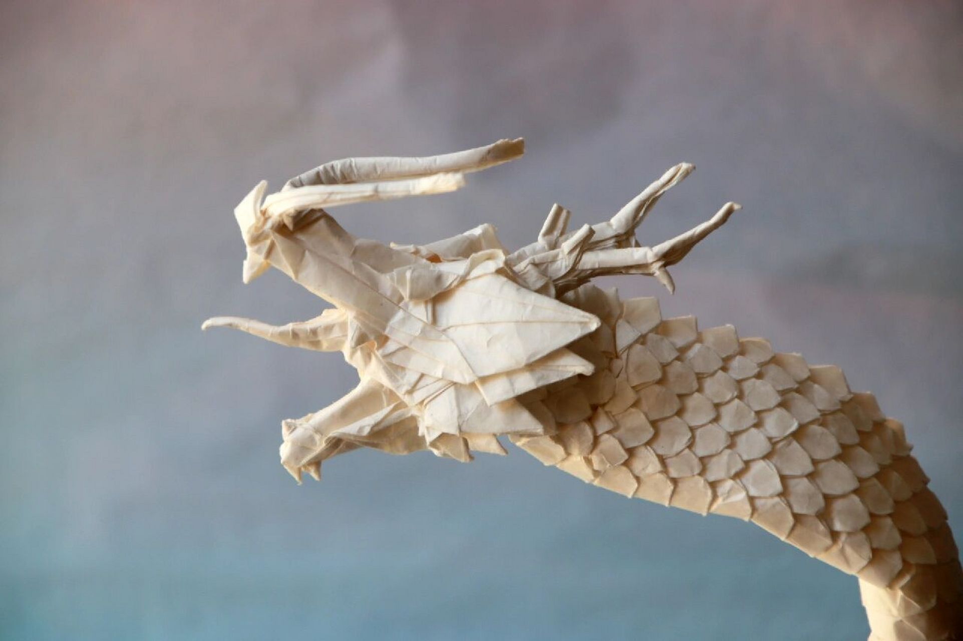 超帅折纸龙神! 设计:神谷哲史 折拍:我 用纸:边长1.