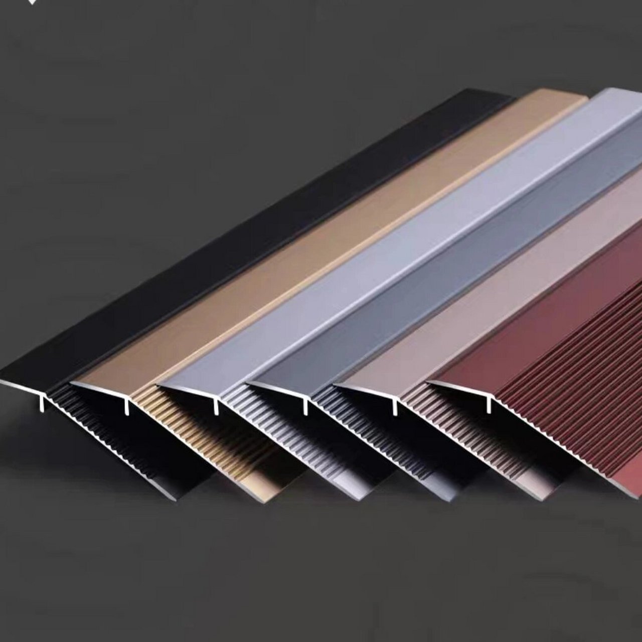 加厚铝合金大落差高低扣压条 铝合金大落差高低扣条门槛条门口压条木