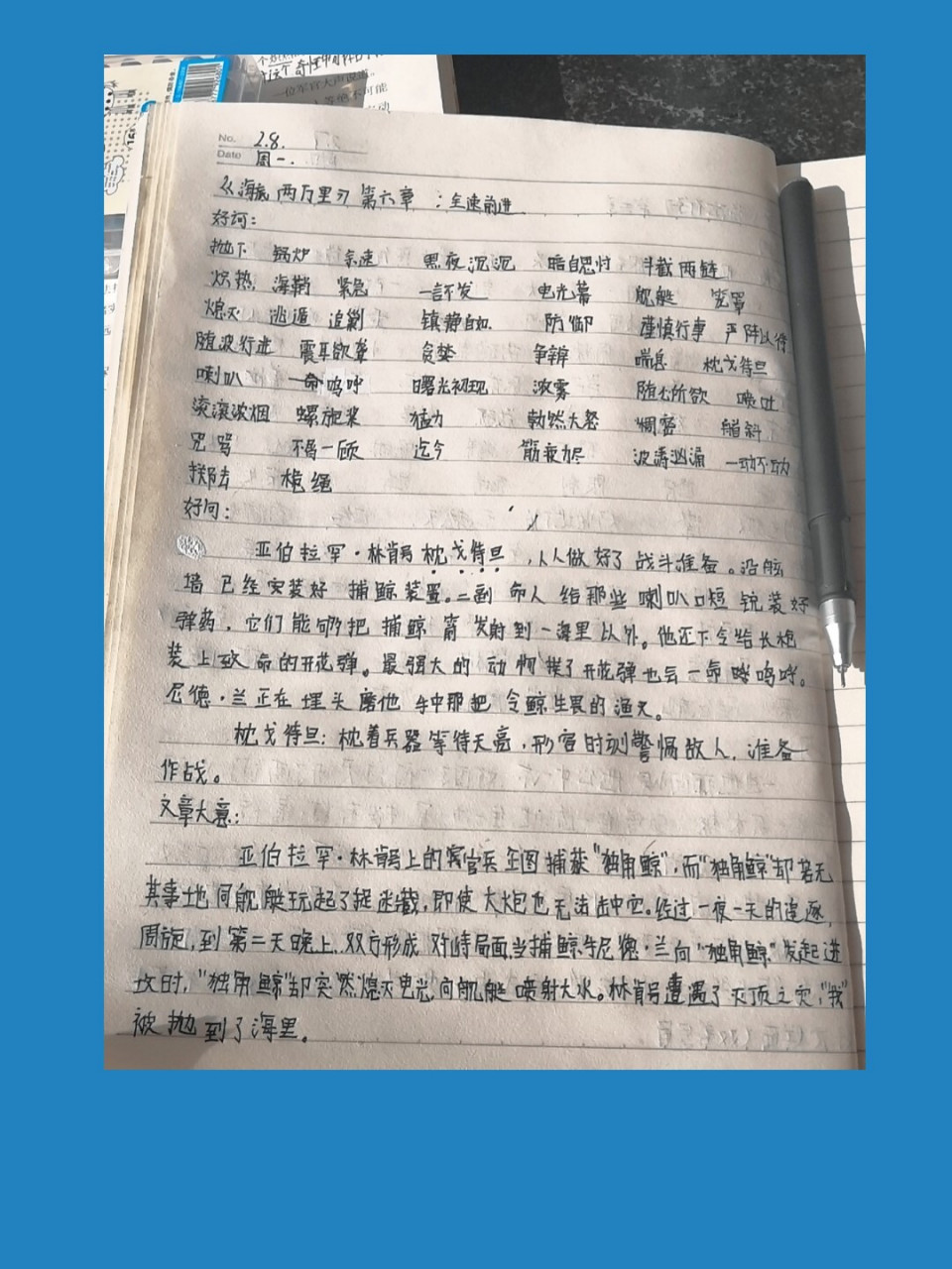 海底两万里第六章好词好句