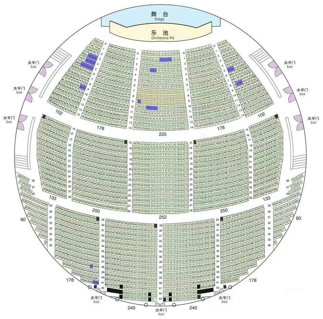 苏醒北京演唱会北展剧场座位图 看到好多姐妹晒自己的座位,感觉都比我
