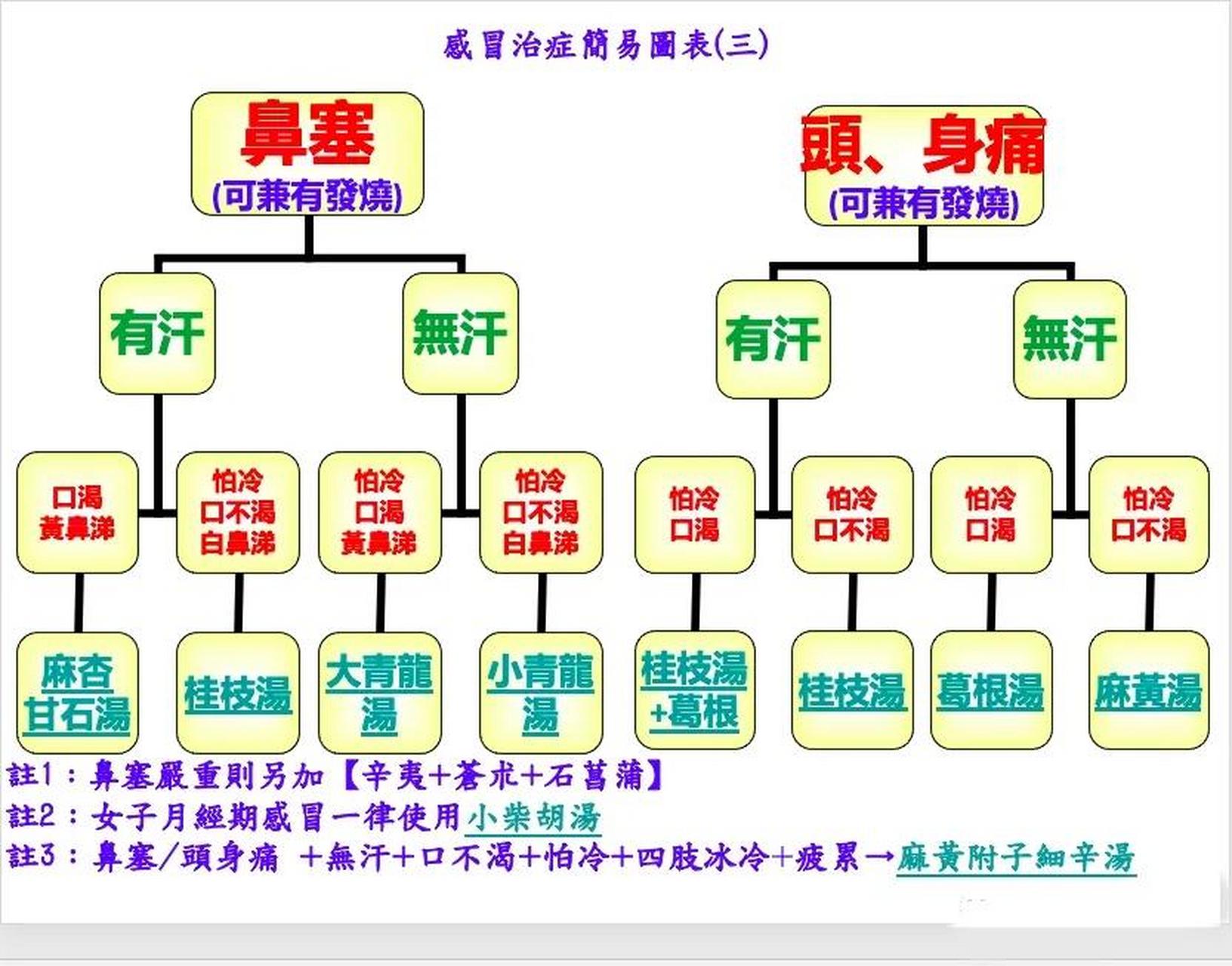 经方治疗感冒发烧思维导图