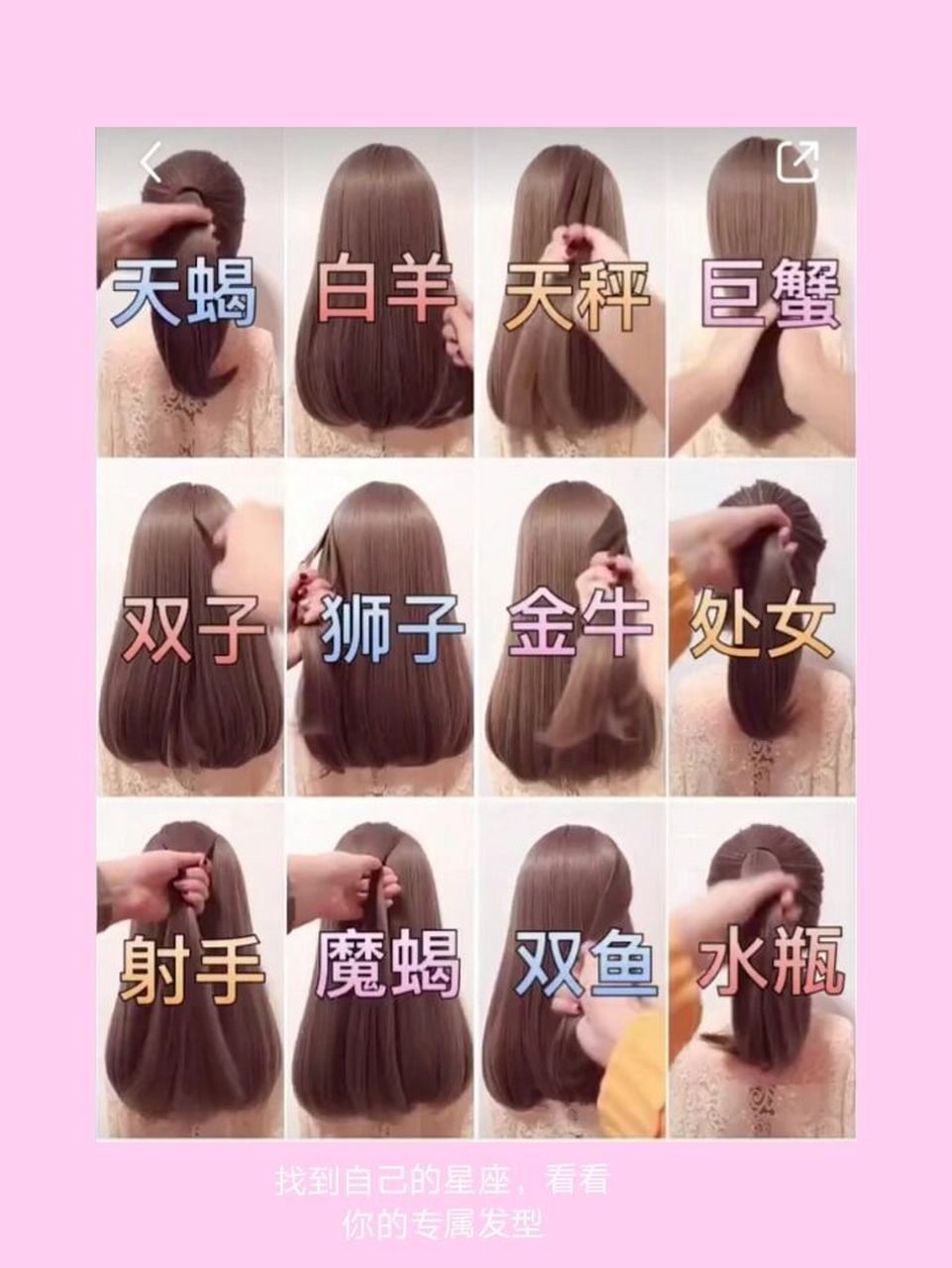 找到自己的星座,看看自己的专属发型是什么 12星座专属发型