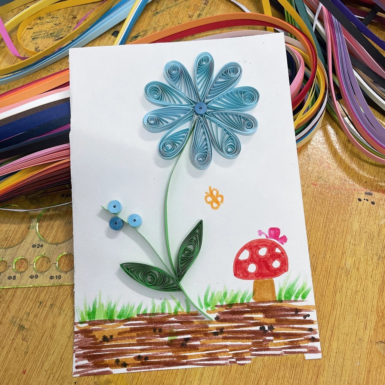 超简单衍纸作品