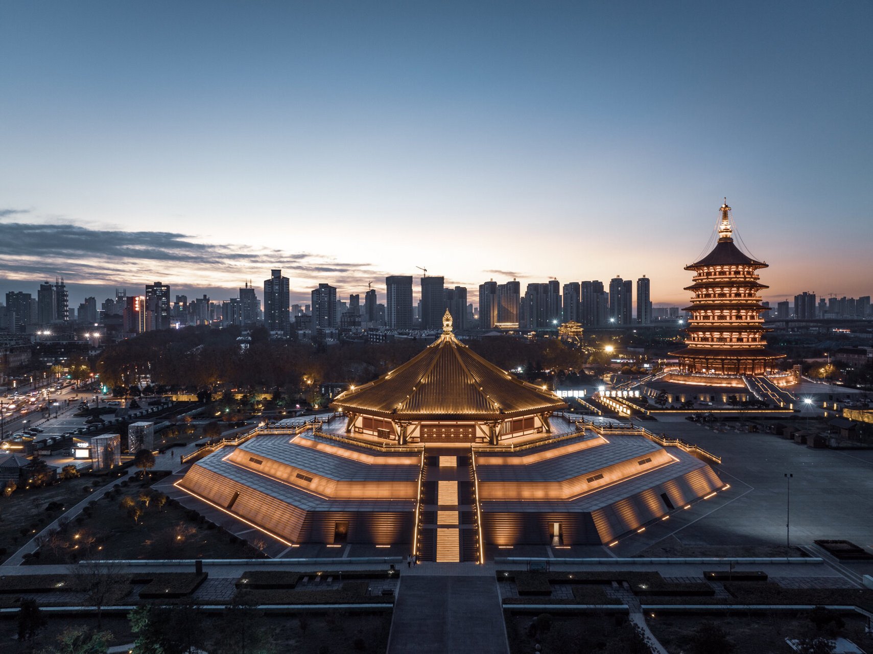 隋唐洛阳城国家遗址公园,修建在隋唐洛阳皇宫紫微城遗址的核心区域