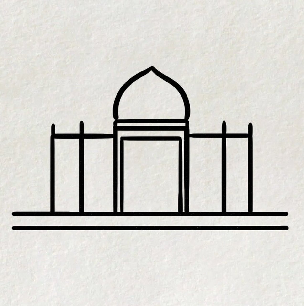 泰姬陵的简笔画法93